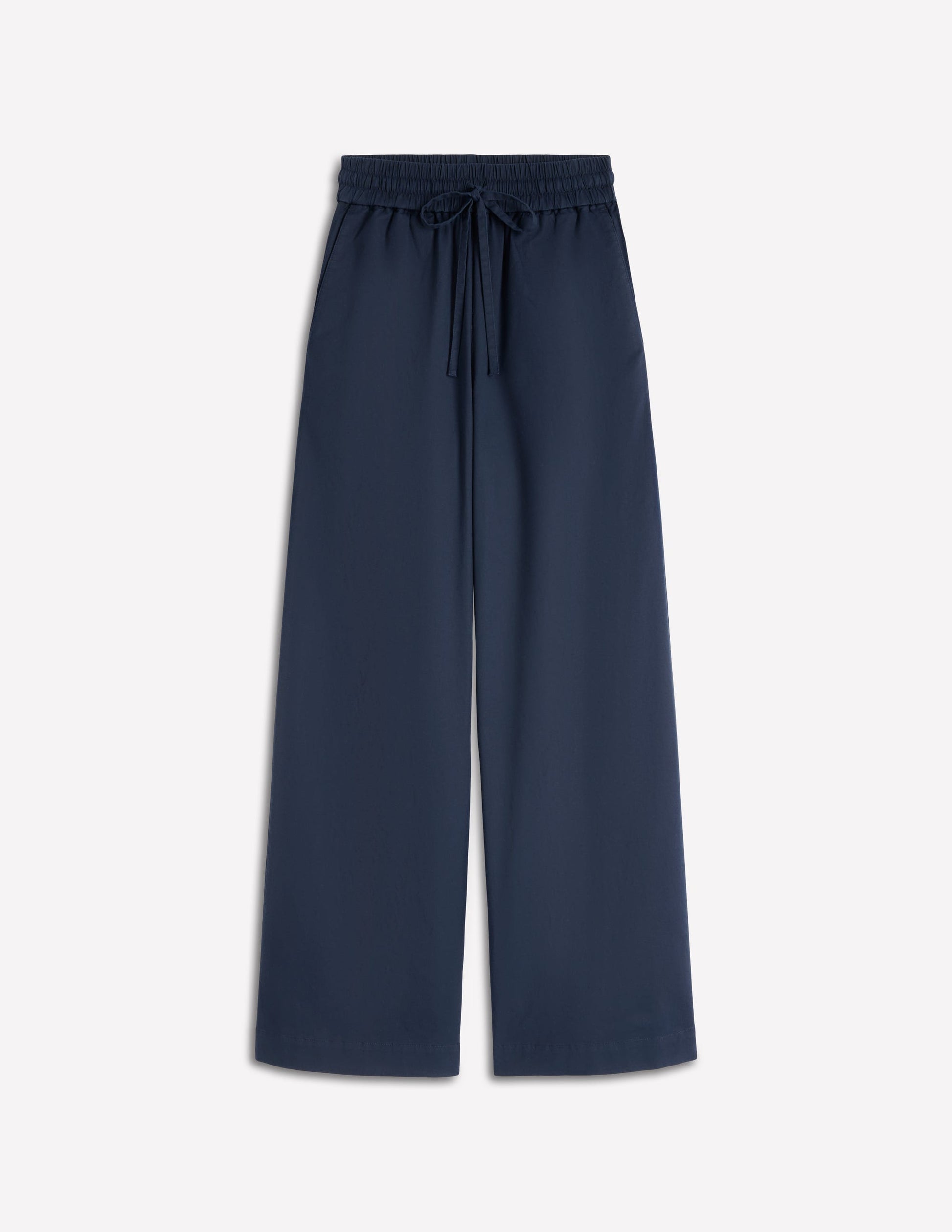 Greenwich Tie Waist Trousers-Navy-5
