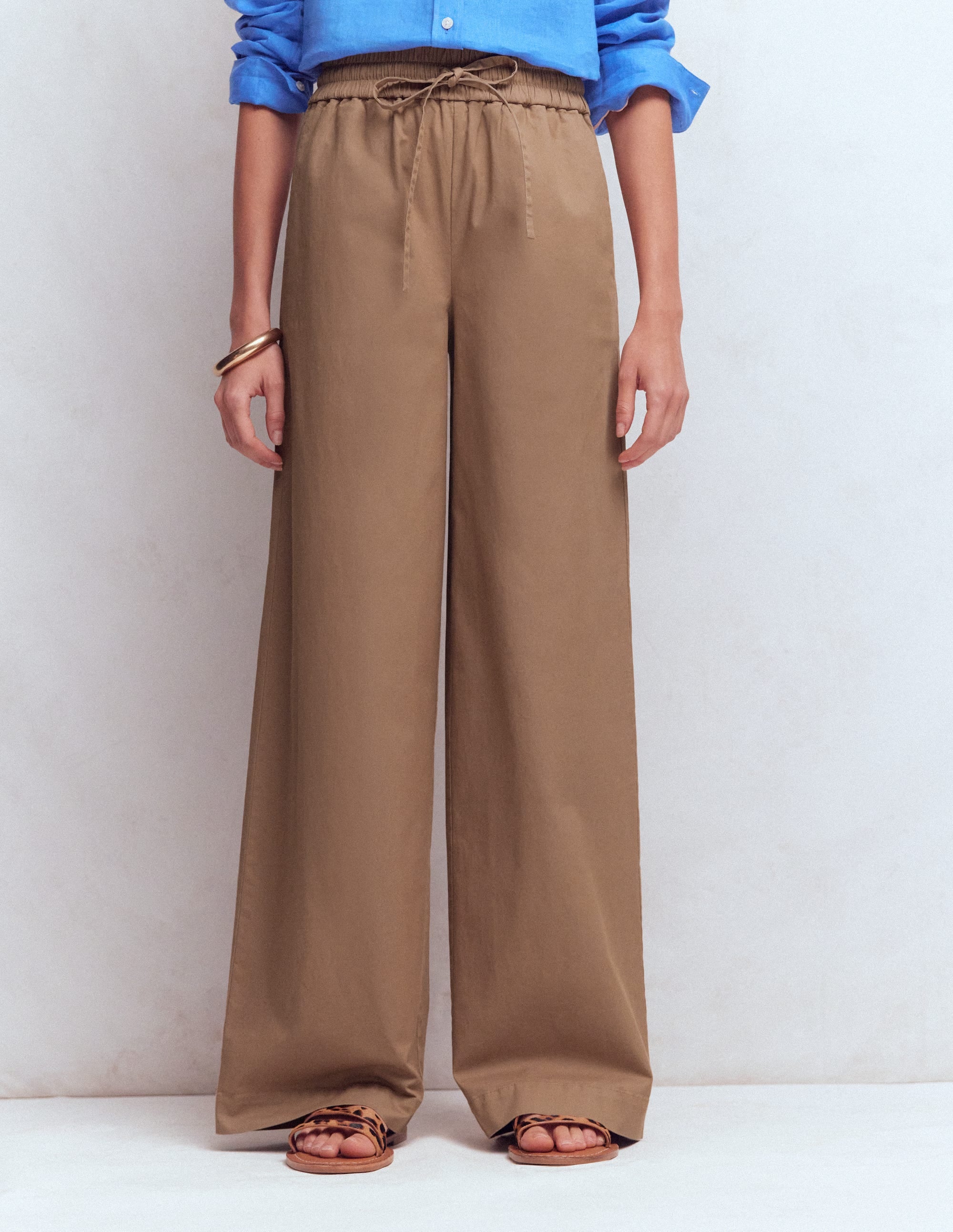 Greenwich Tie Waist Trousers-Cappuccino - Image 4