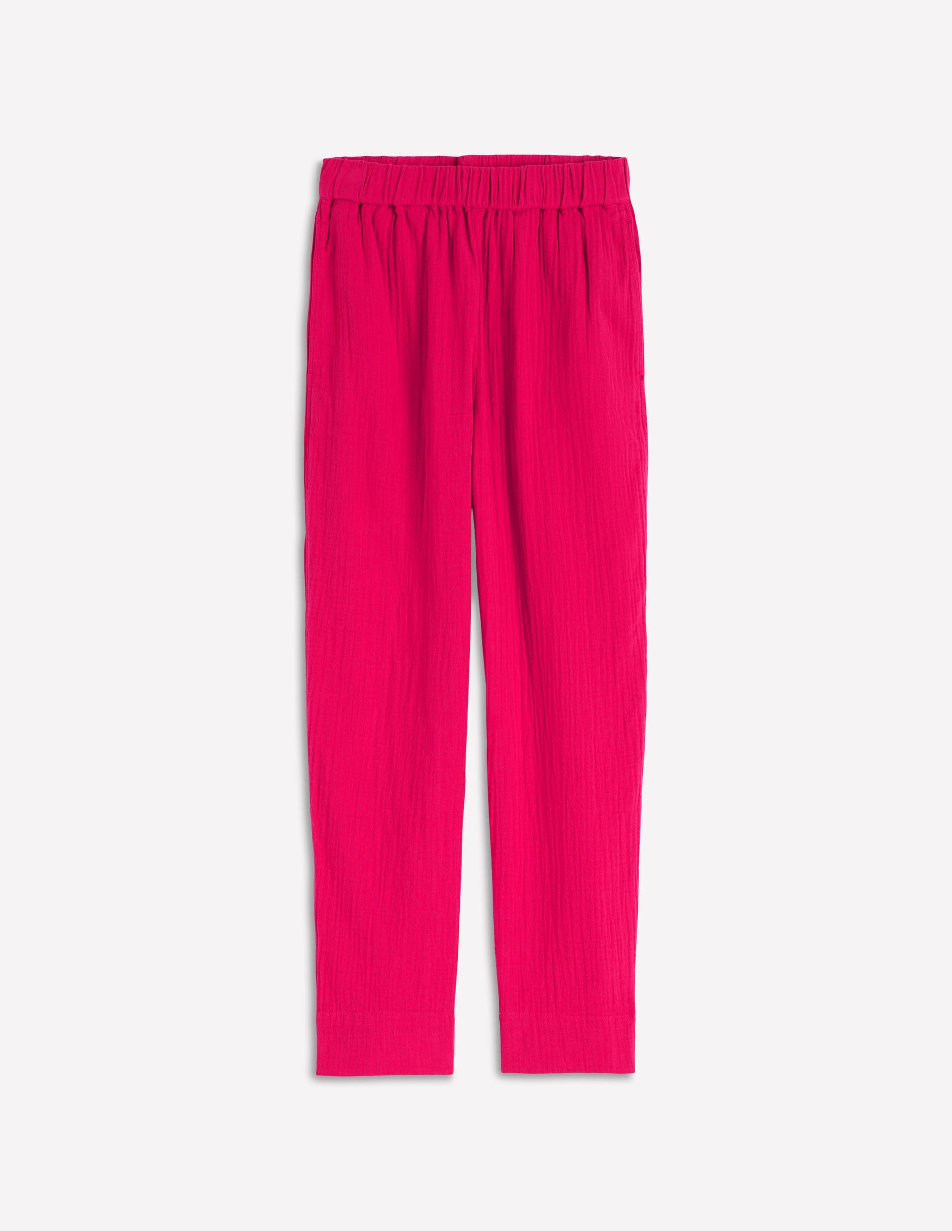 Double Cloth Crop Trousers-Pomegranate-6