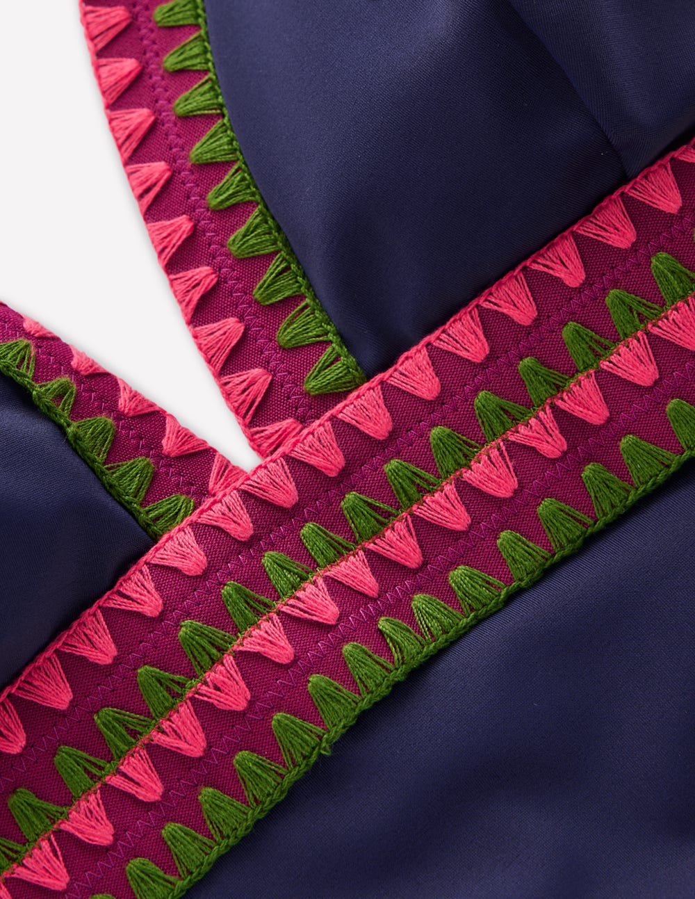 Porto V-neck Swimsuit-Navy, Embroidery-6