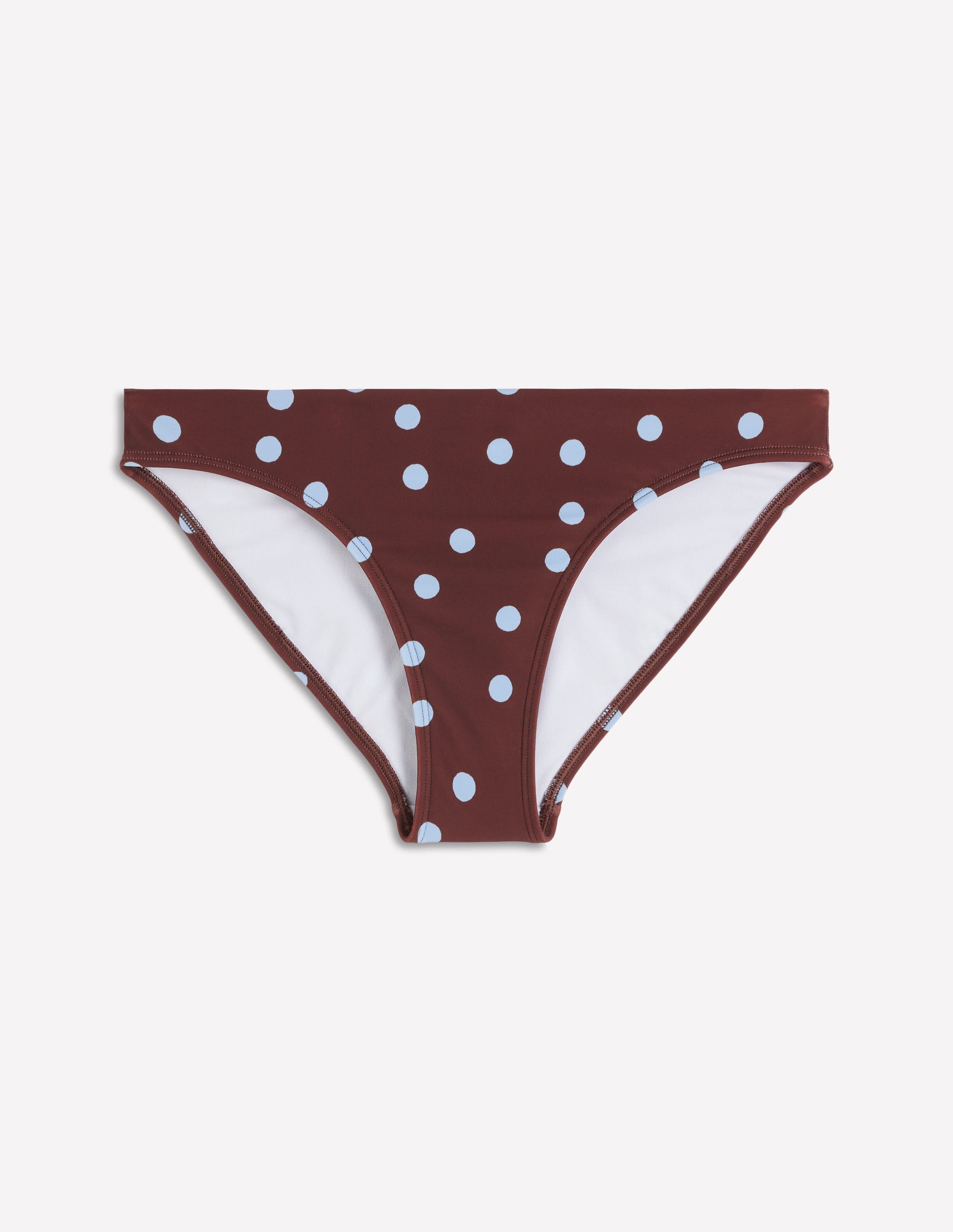 Classic Bikini Bottoms-Chocolate, Blue Painted Dot - Image 5