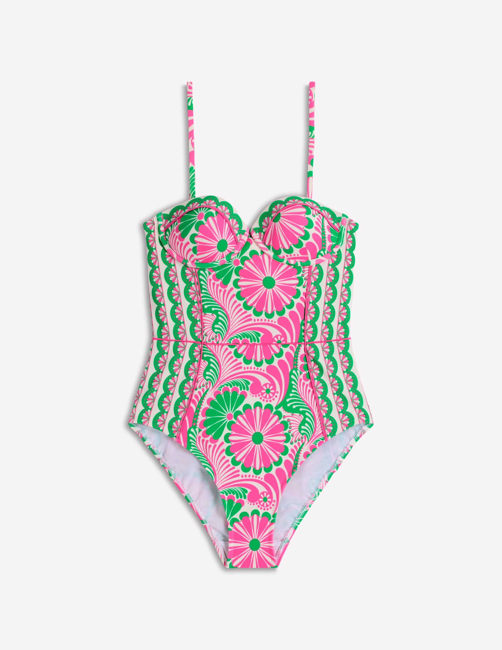 Rhodes Cup Sized Swimsuit-Pink, Euphoric Gardens - Image 7