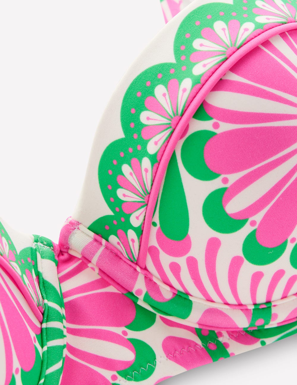 Rhodes Cup Sized Bikini Top-Pink, Euphoric Gardens-8