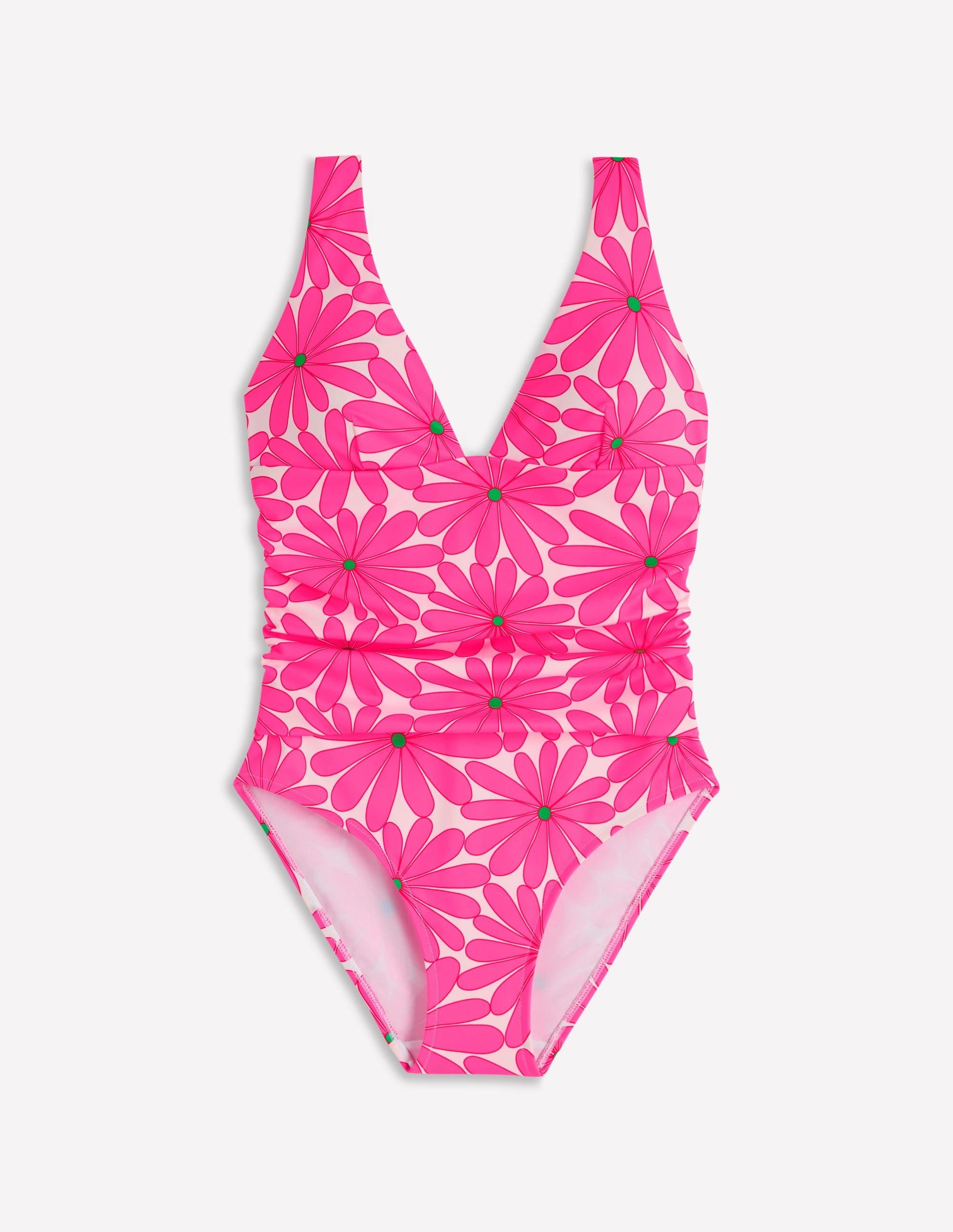 Mykonos Deep V Swimsuit-Sangria Sunset, Daisy Blossom - Image 7