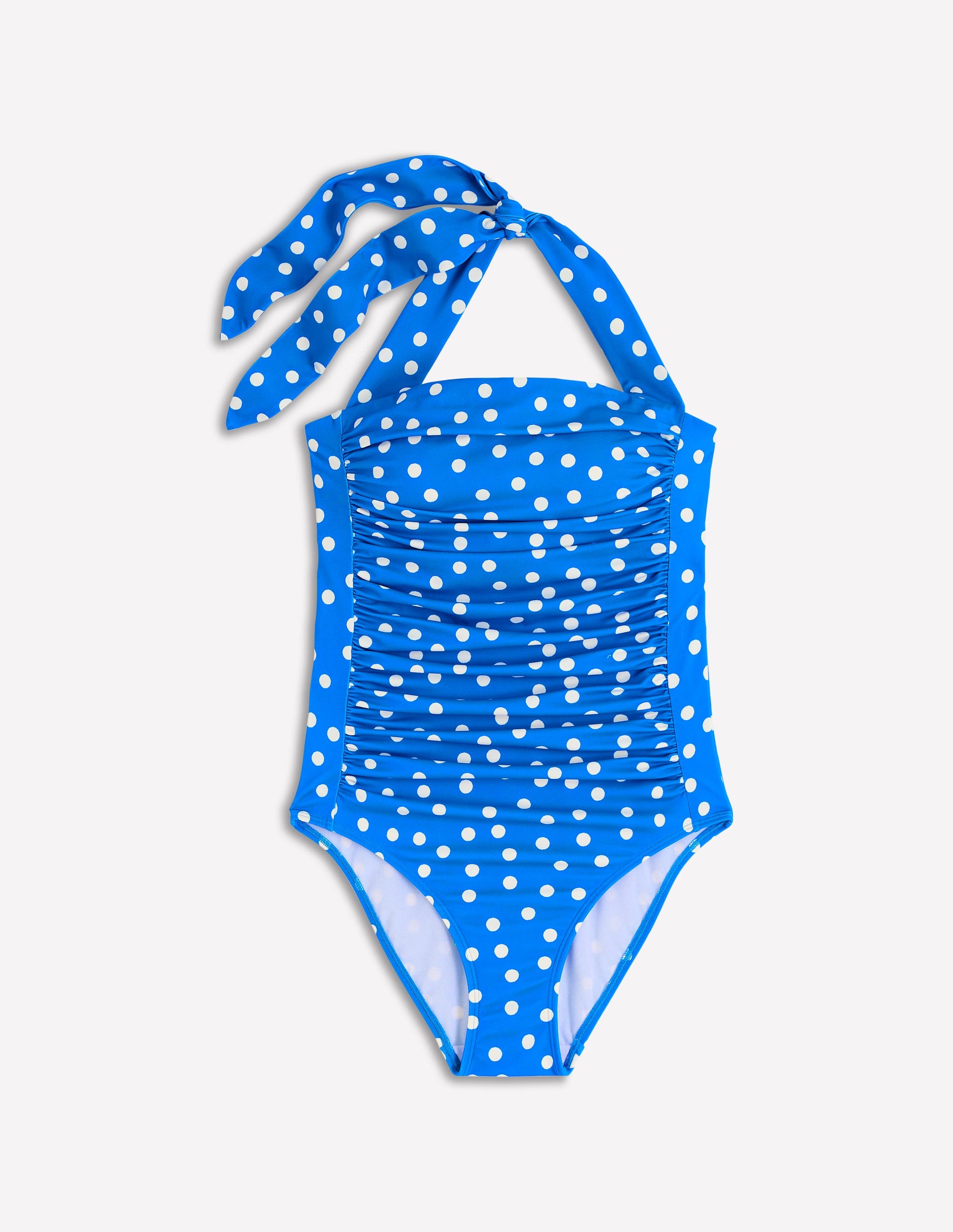 Kythira Ruched Swimsuit-Blue, Painted Dot-8