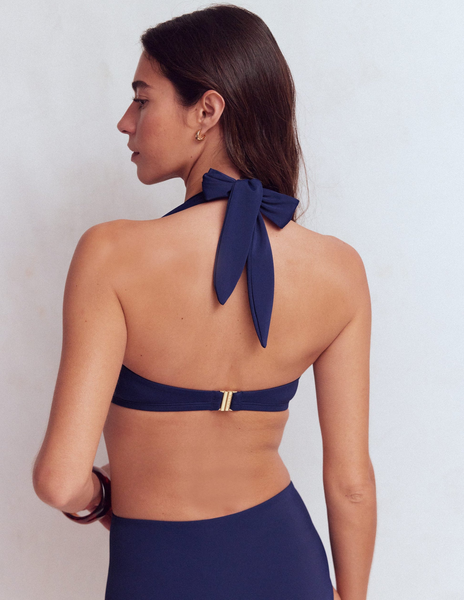 Kythira Ruched Bikini Top-Navy-3