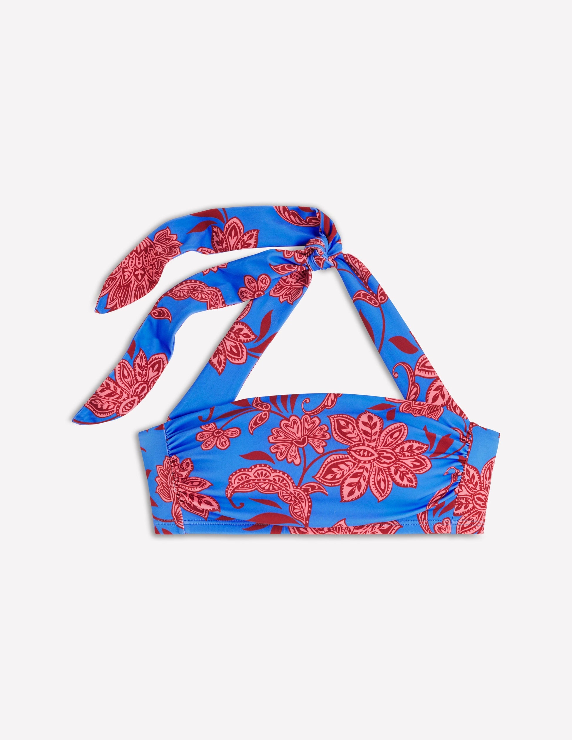 Kythira Ruched Bikini Top-Blue, Elegant Blossom-7