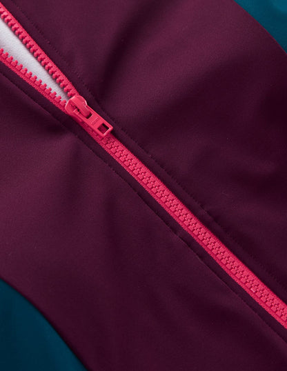 Rash Guard Swimsuit-Purple. Colourblock-7