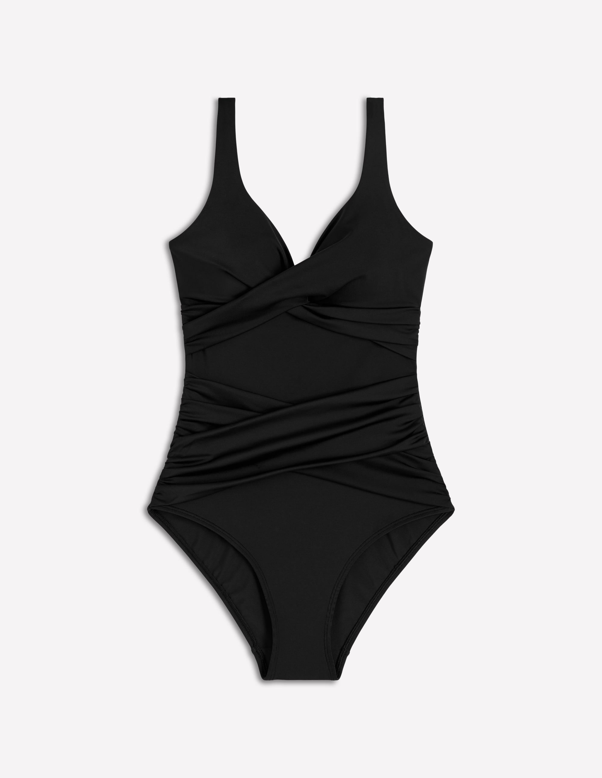 Cannes Cross Wrap Swimsuit-Black - Image 6
