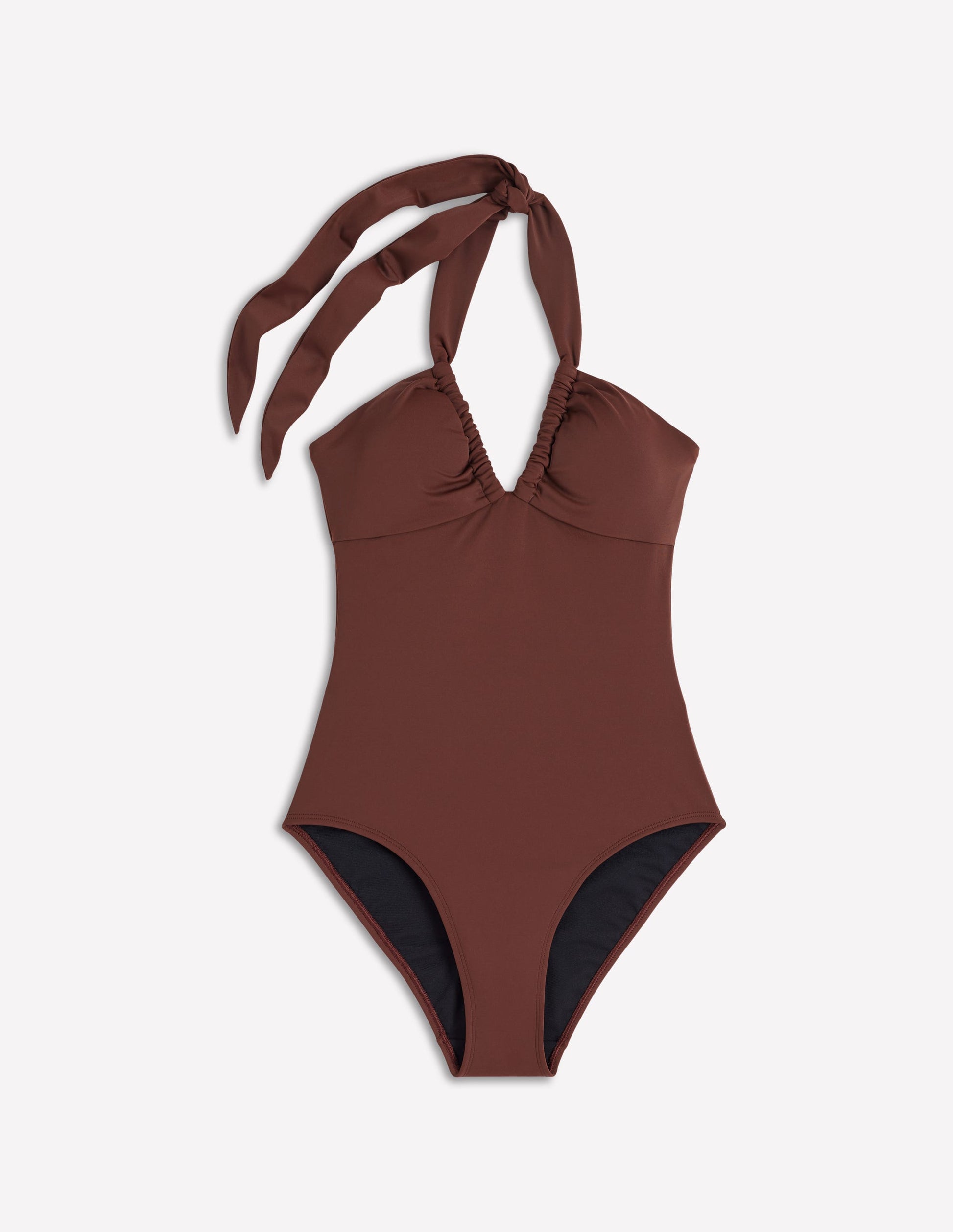 Minori Halter Tie Swimsuit-Cinnamon-5