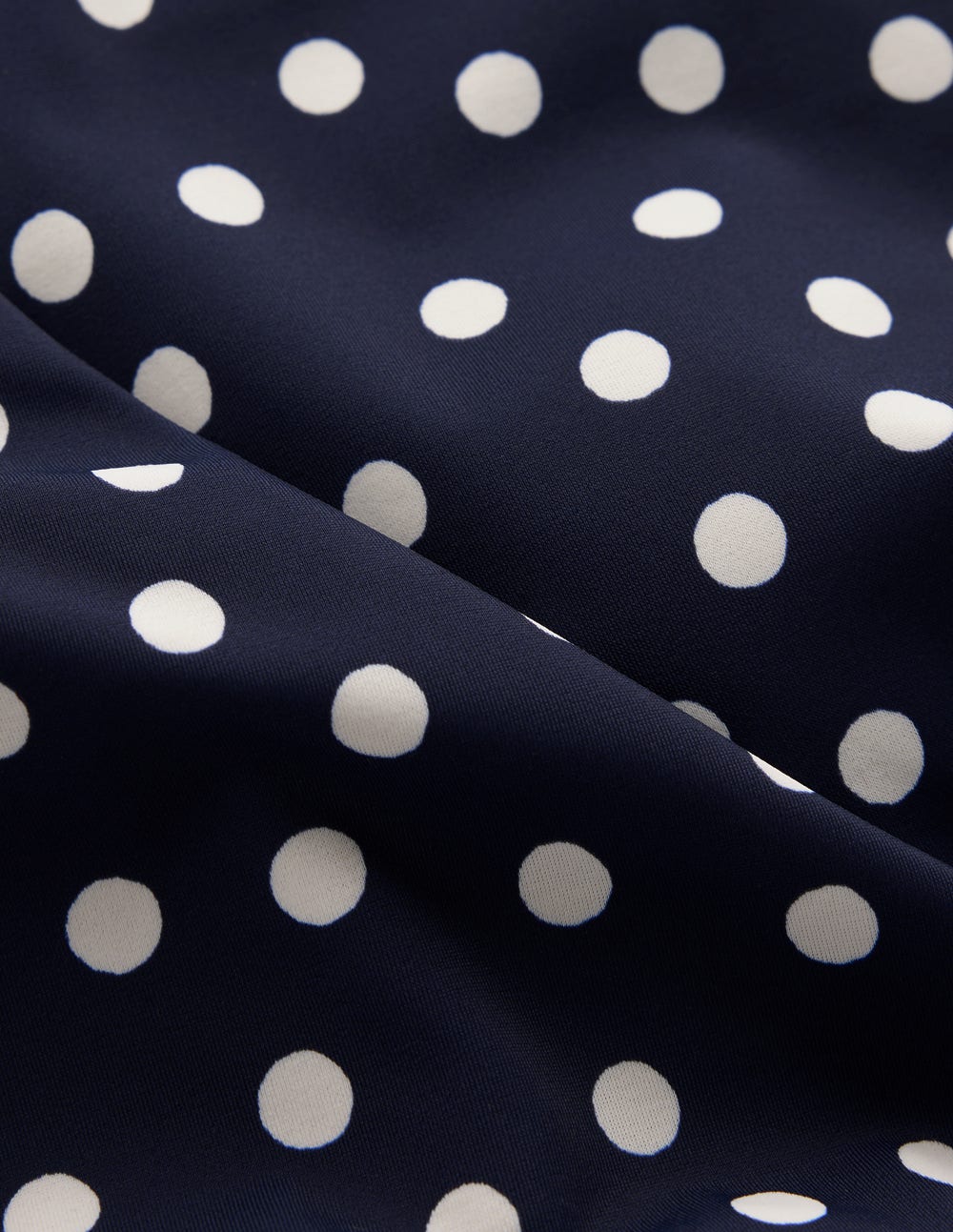 Wrap Over Swimsuit-French Navy, Painted Dot