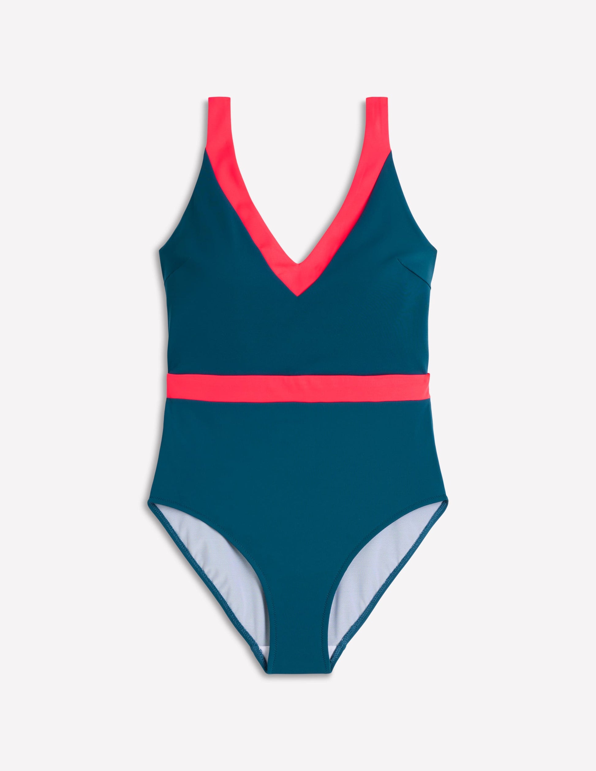 Campania Cross-back Swimsuit-Oceanside, Fiery Coral-5