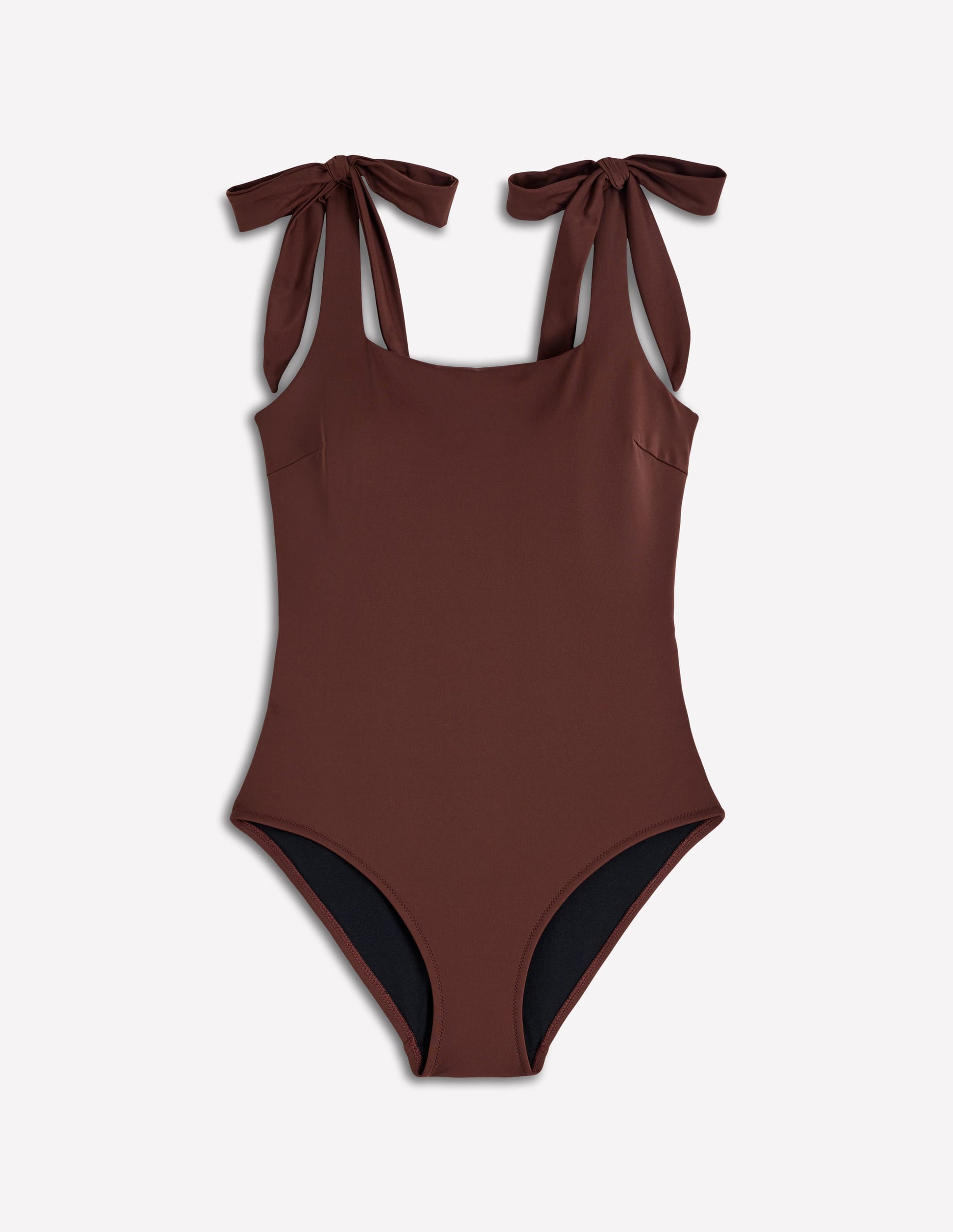 Bow Tie Shoulder Swimsuit-Cinnamon-6