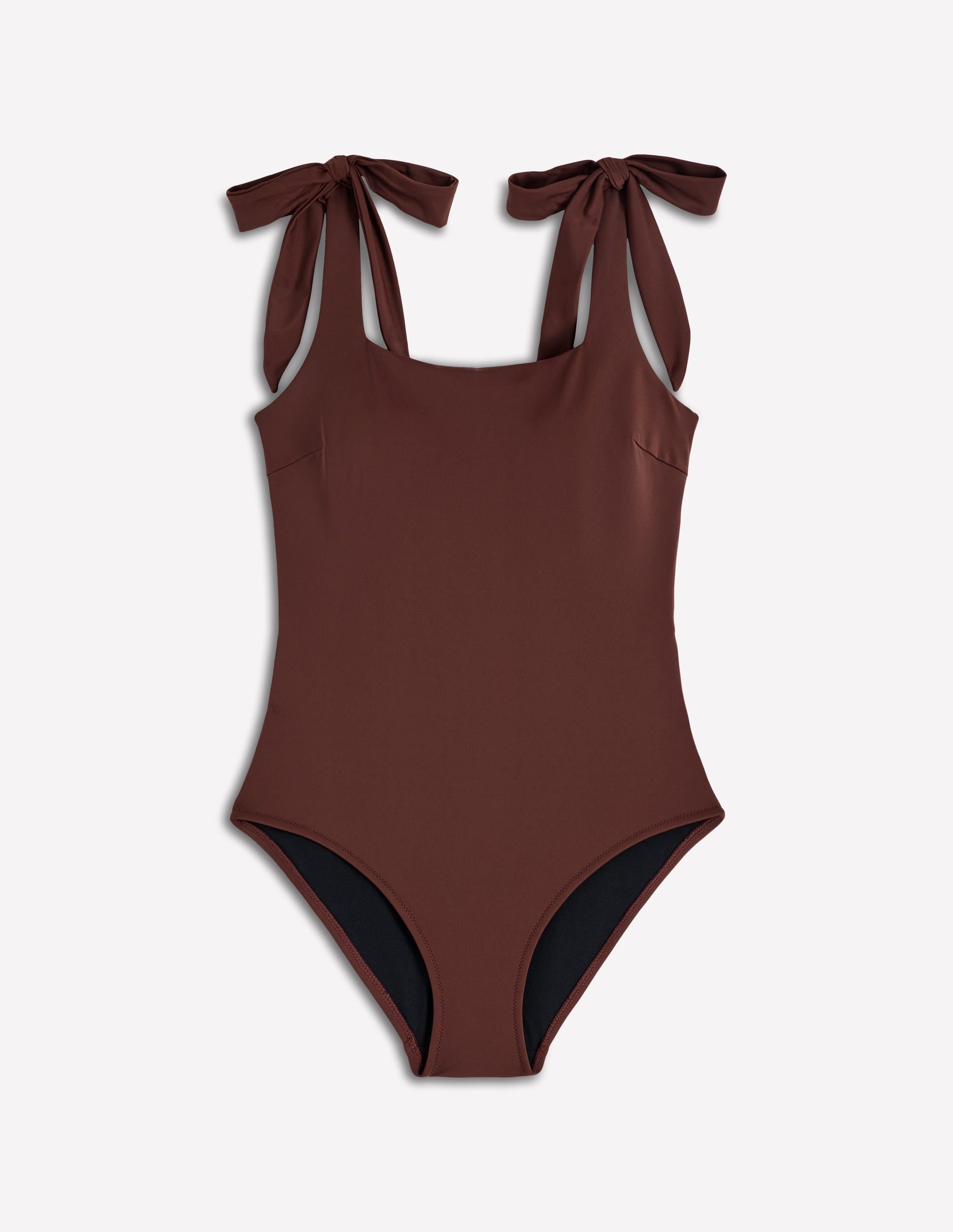 Bow Tie Shoulder Swimsuit-Cinnamon - Image 6