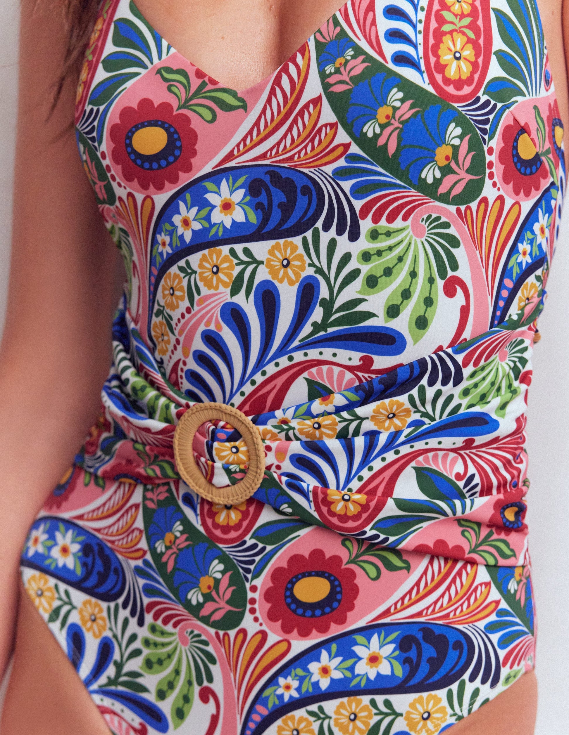 Sorrento Hoop Sash Swimsuit-Multi, Enchanted Paisley-2