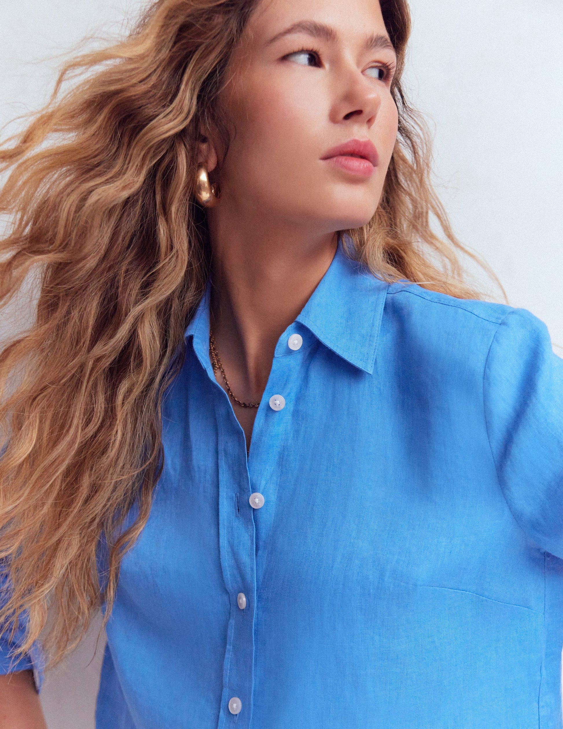 Sienna Linen Shirt-Regatta Blue-2