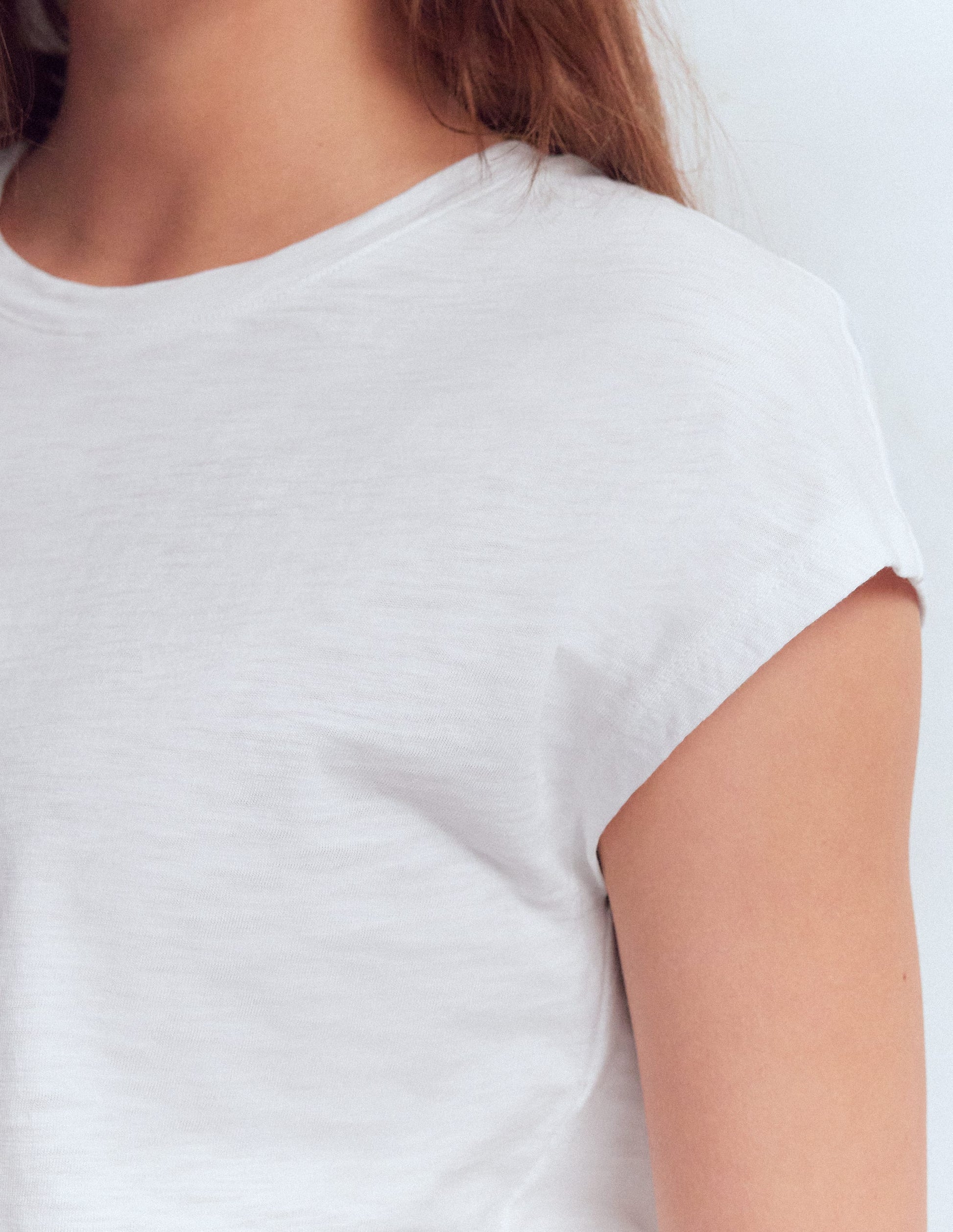 Louisa Slub T-Shirt-White-2