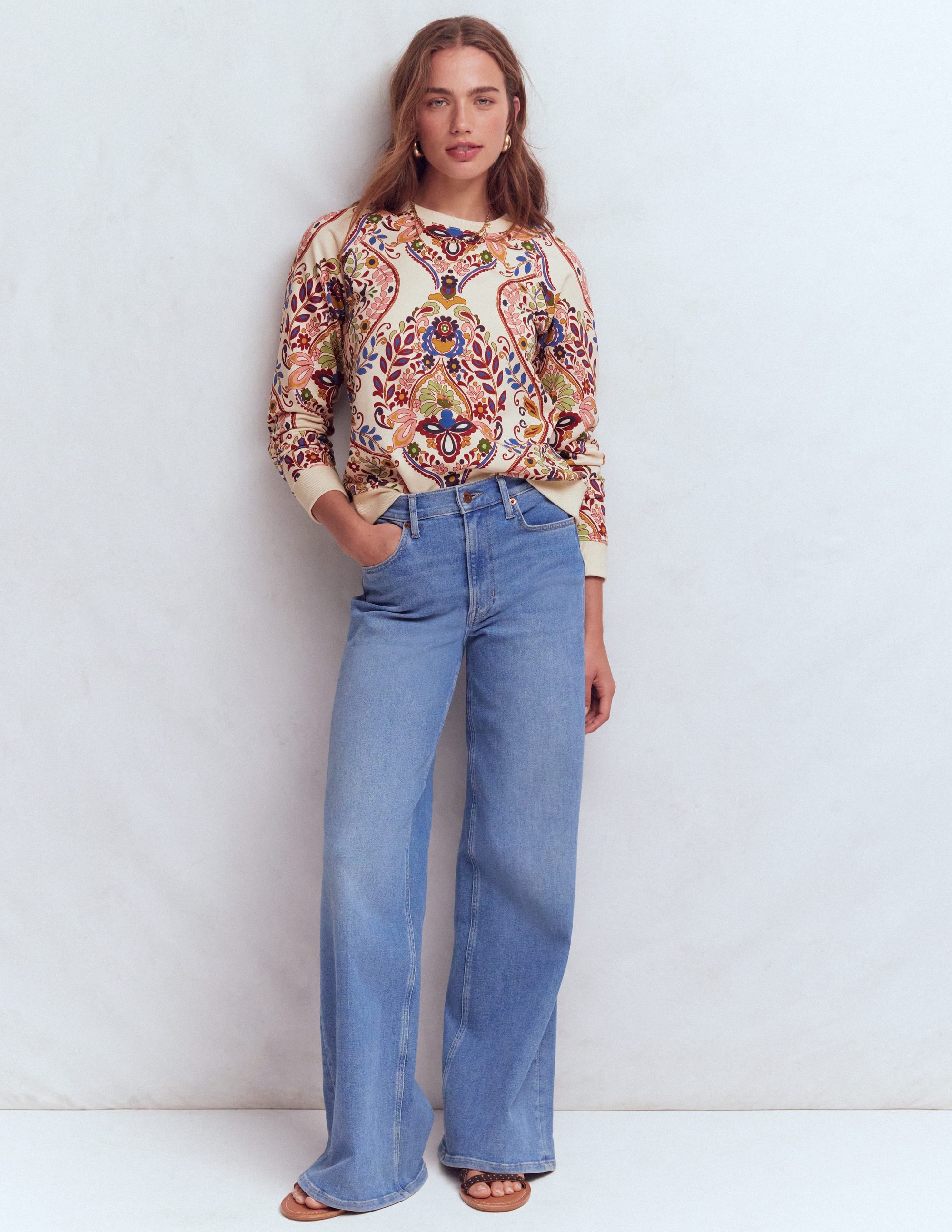 Emi Printed Sweatshirt-Multi, Enchanted Gardenia - Image 4