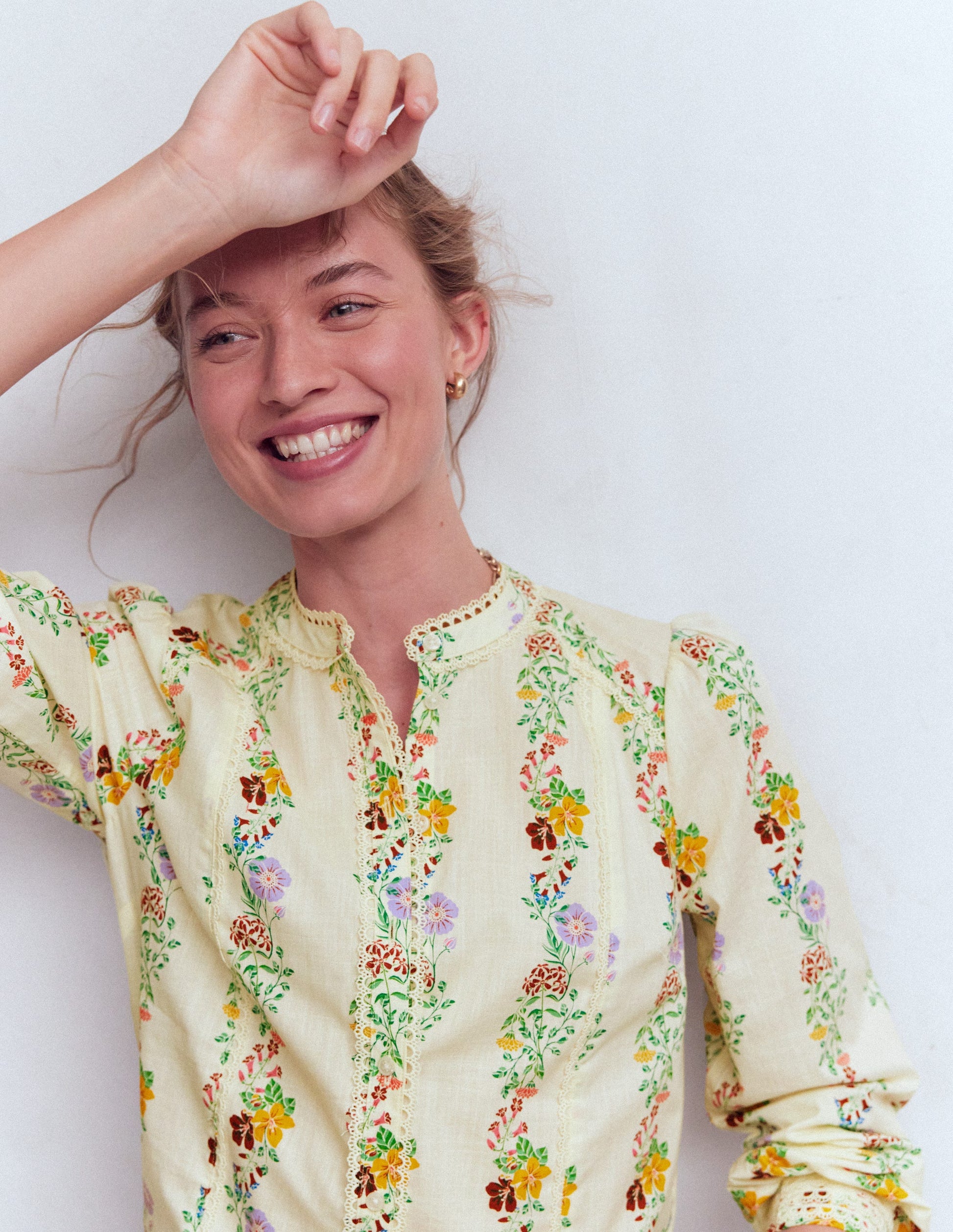 Rhea Trim  Insert Cotton Top-Multi, Blossom Trail-3