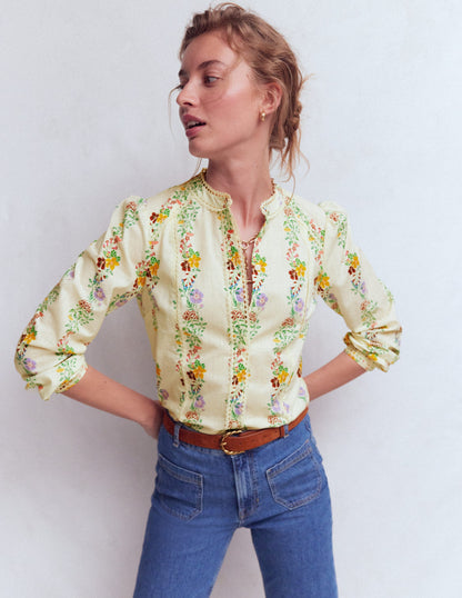 Rhea Trim  Insert Cotton Top-Multi, Blossom Trail-6