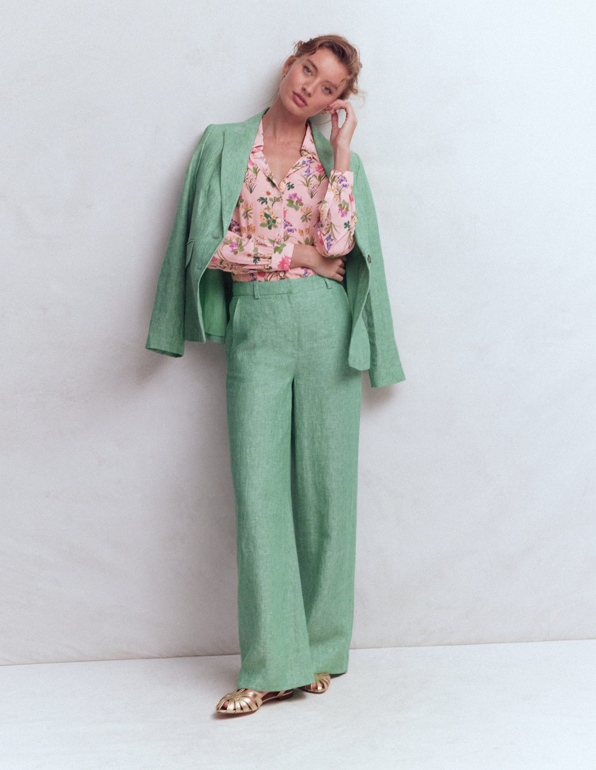 Sara Silk Shirt-French Pink, Delicate Blossom-5