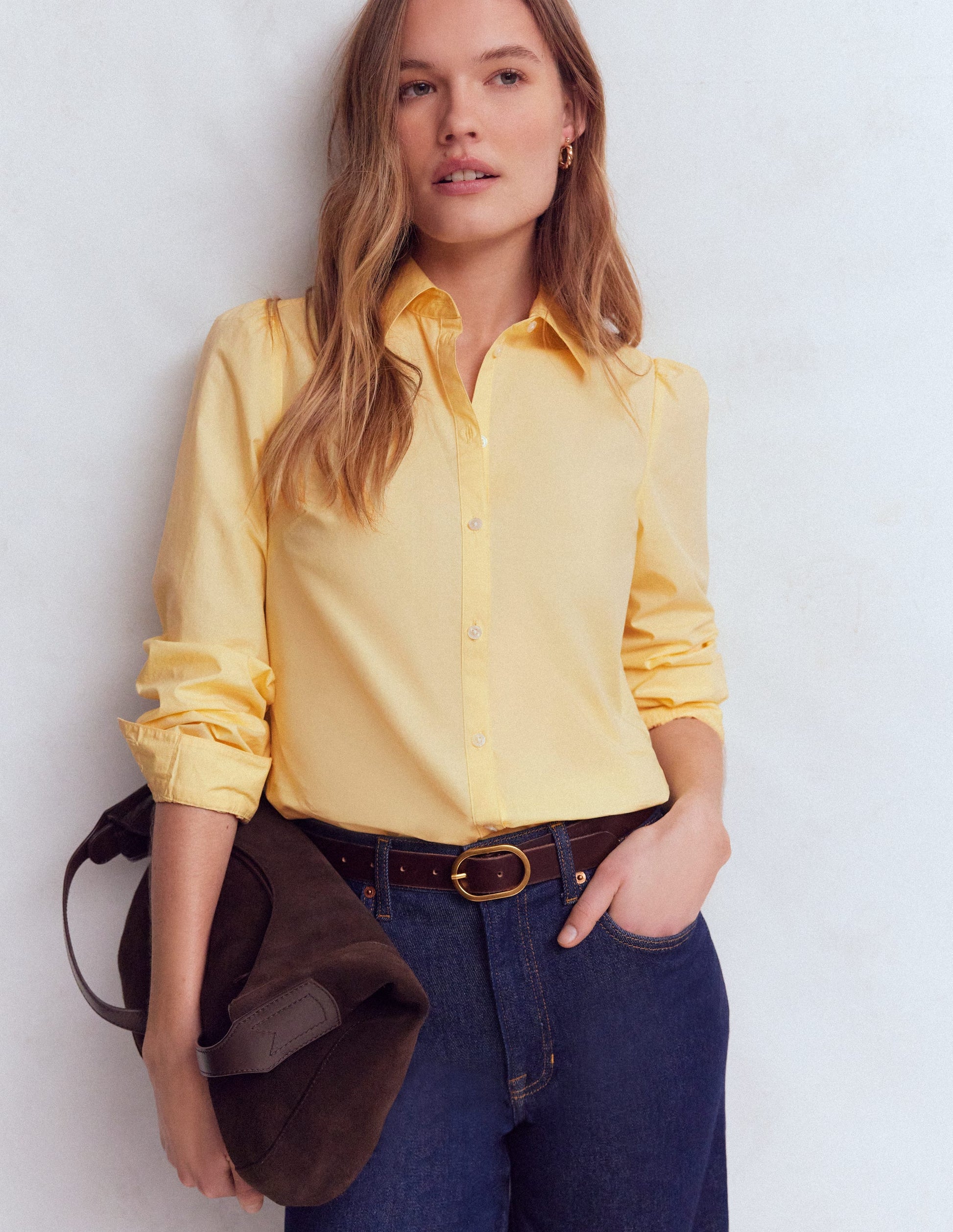 Cara Cotton Shirt-Buttercream-1