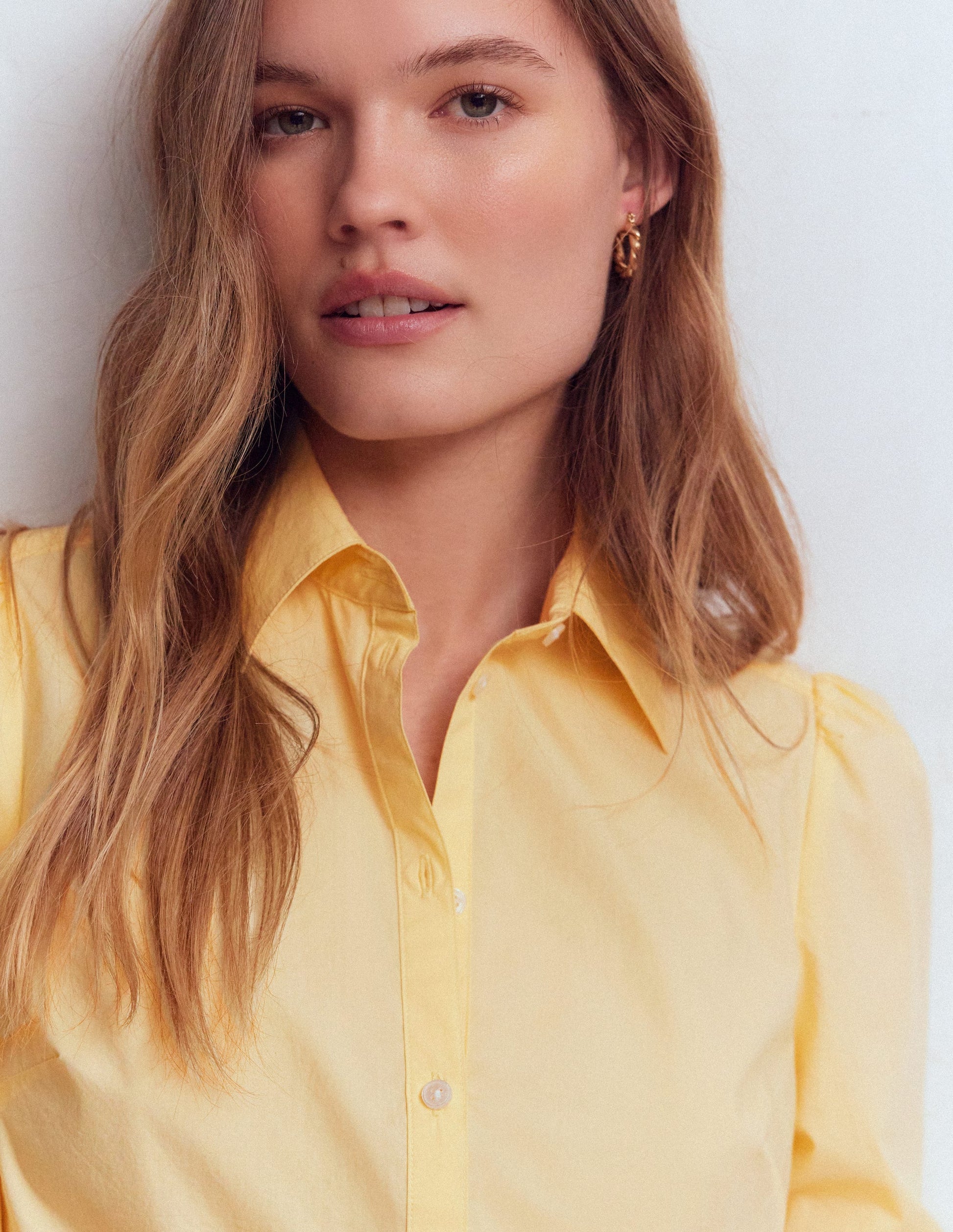 Cara Cotton Shirt-Buttercream-2