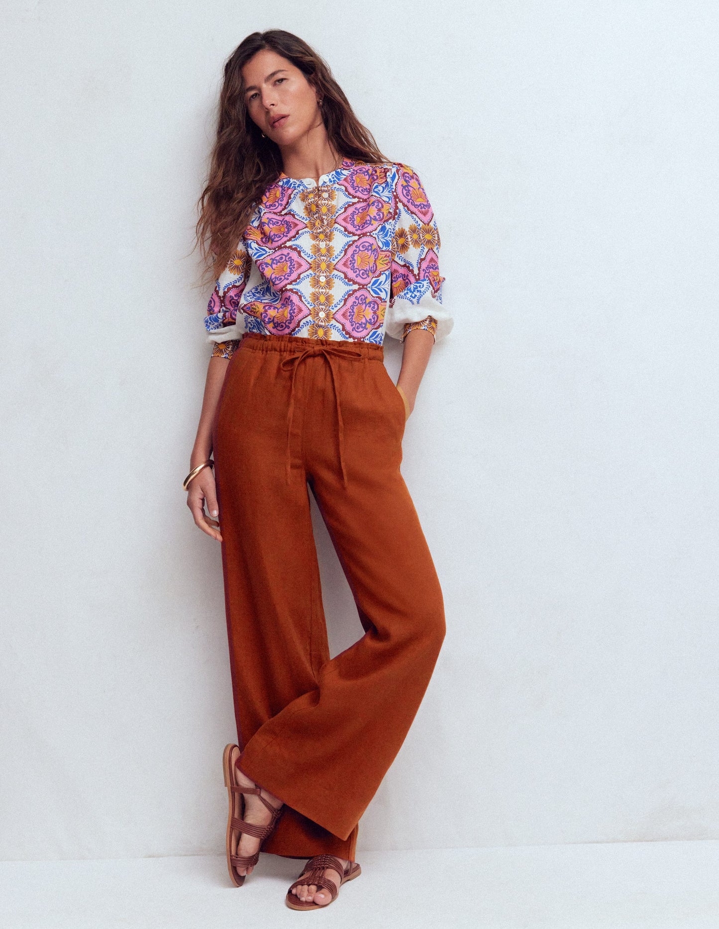 Alicia Linen Top-Multi, Ornamental Garden