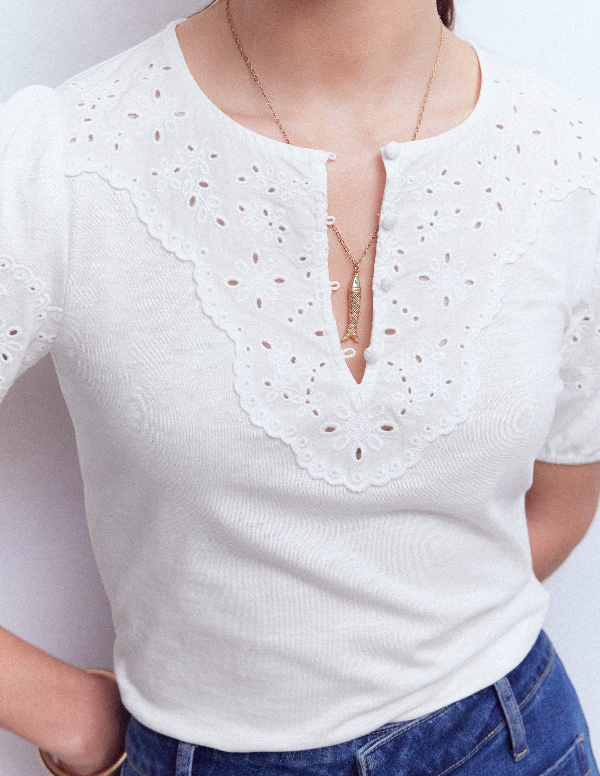 Ada Broderie Mix Top-White-2
