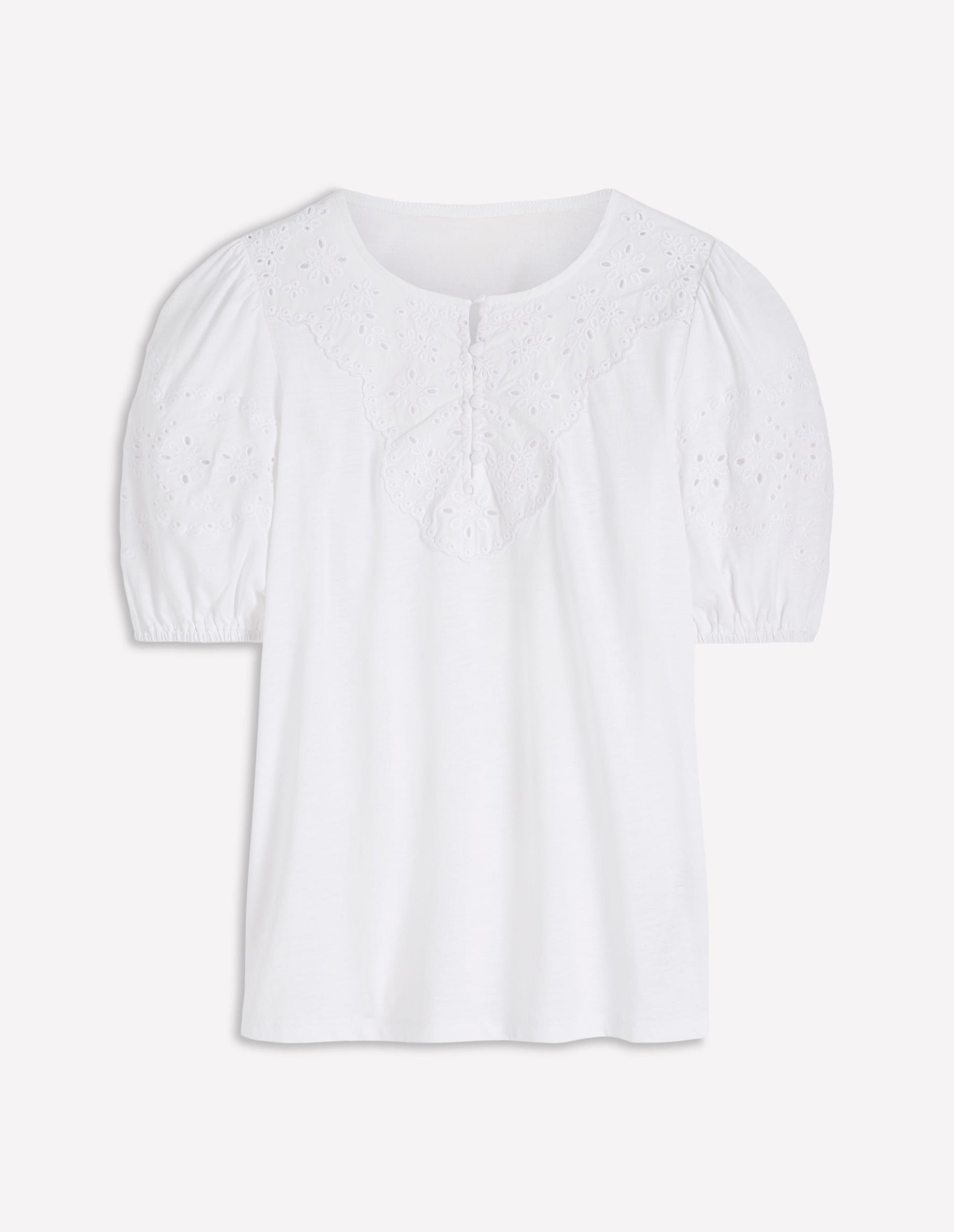 Ada Broderie Mix Top-White-5