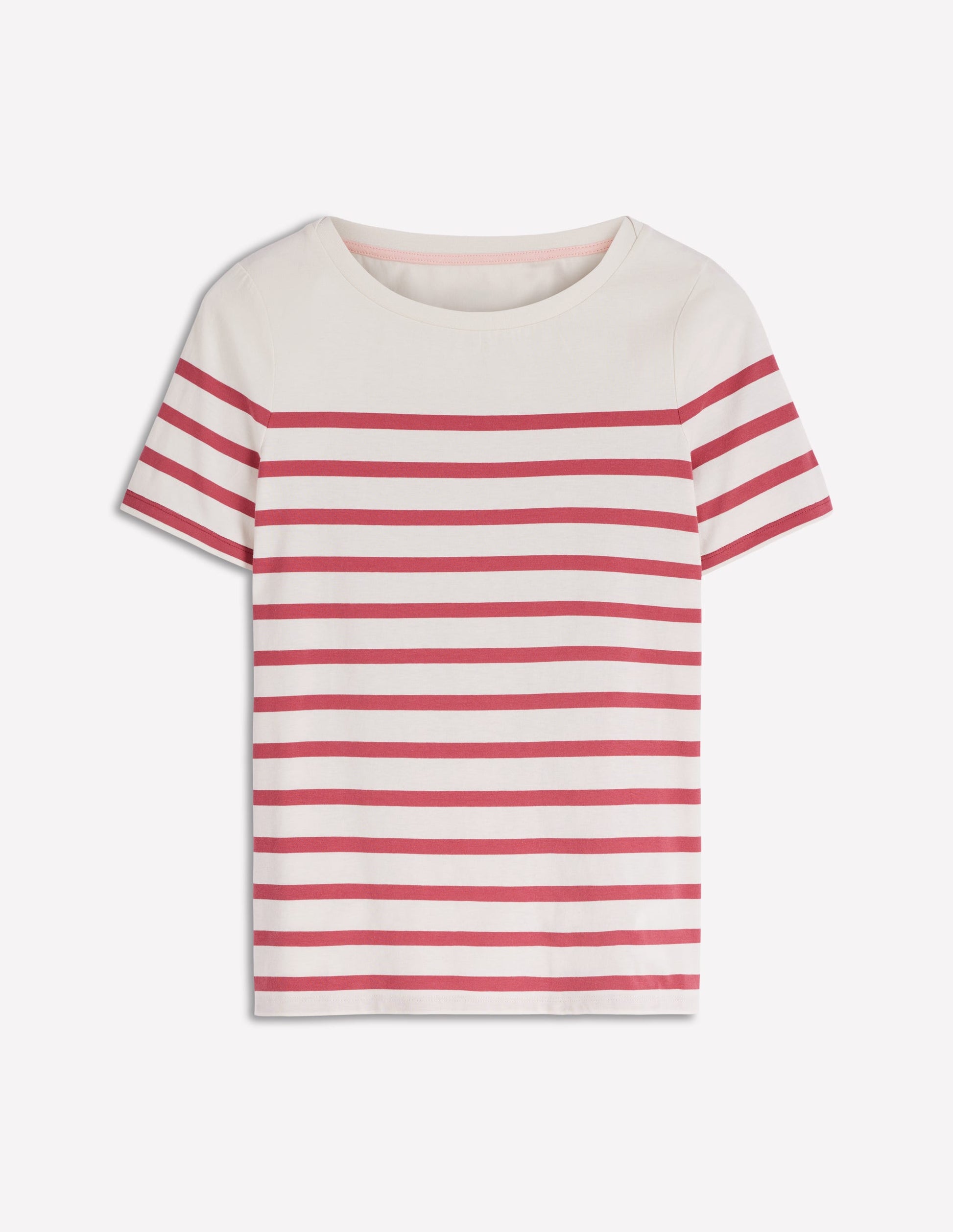 Olivia Short Sleeve Breton-Earth Red, Ivory Stripe-6