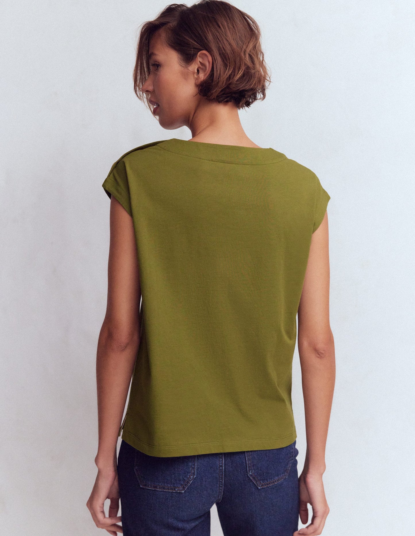 Button Detail T-Shirt-Mayfly