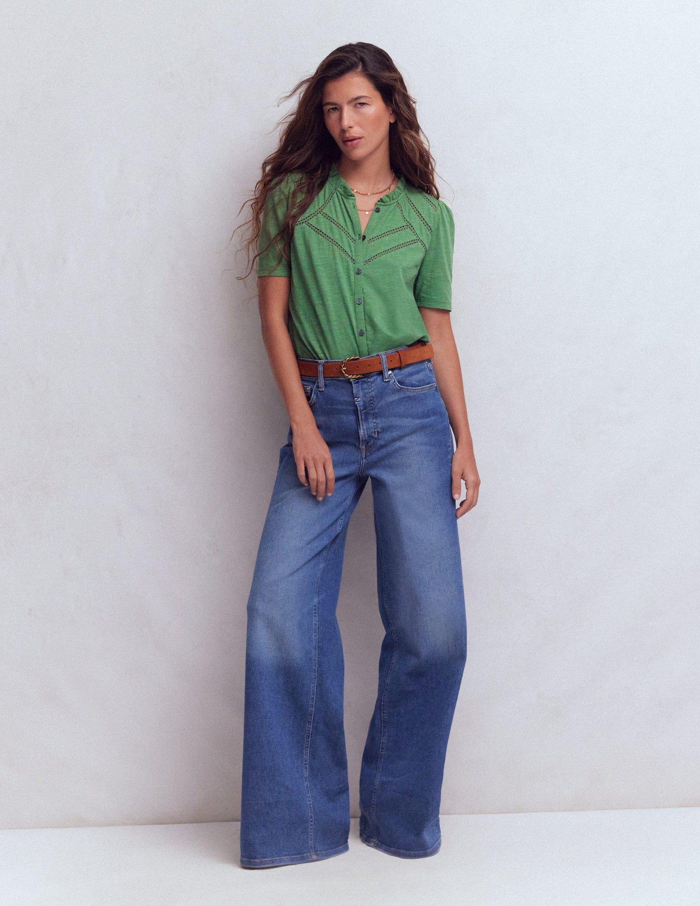 Bea Short Sleeve Shirt-Comfrey