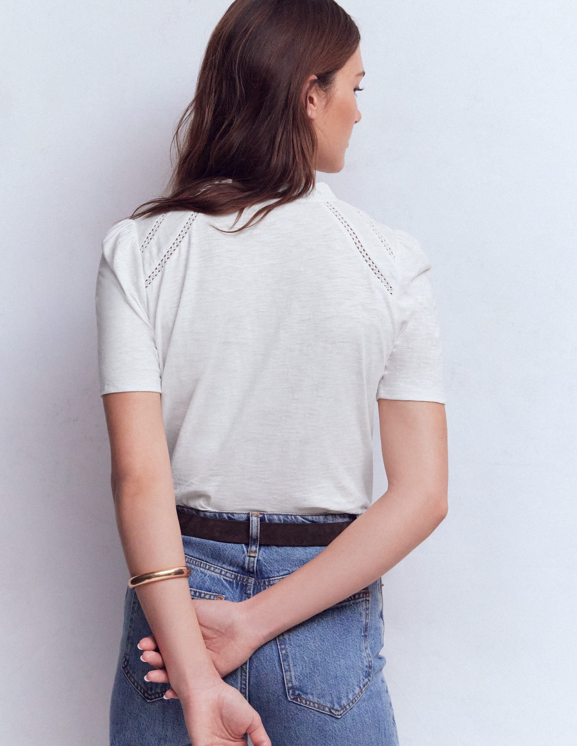 Bea Short Sleeve Shirt-White - Image 3