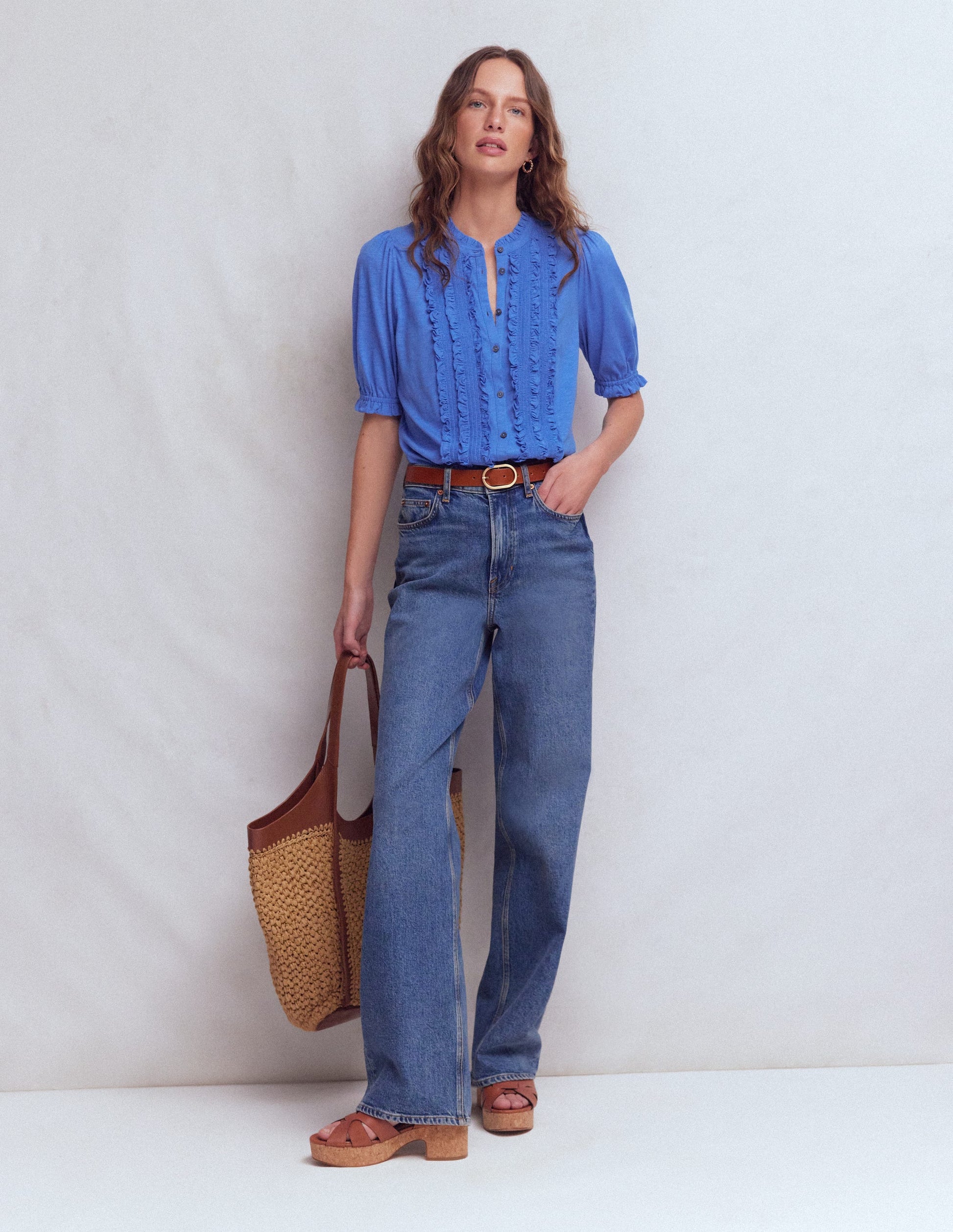 Eda Ruffle Front Shirt-Regatta-5