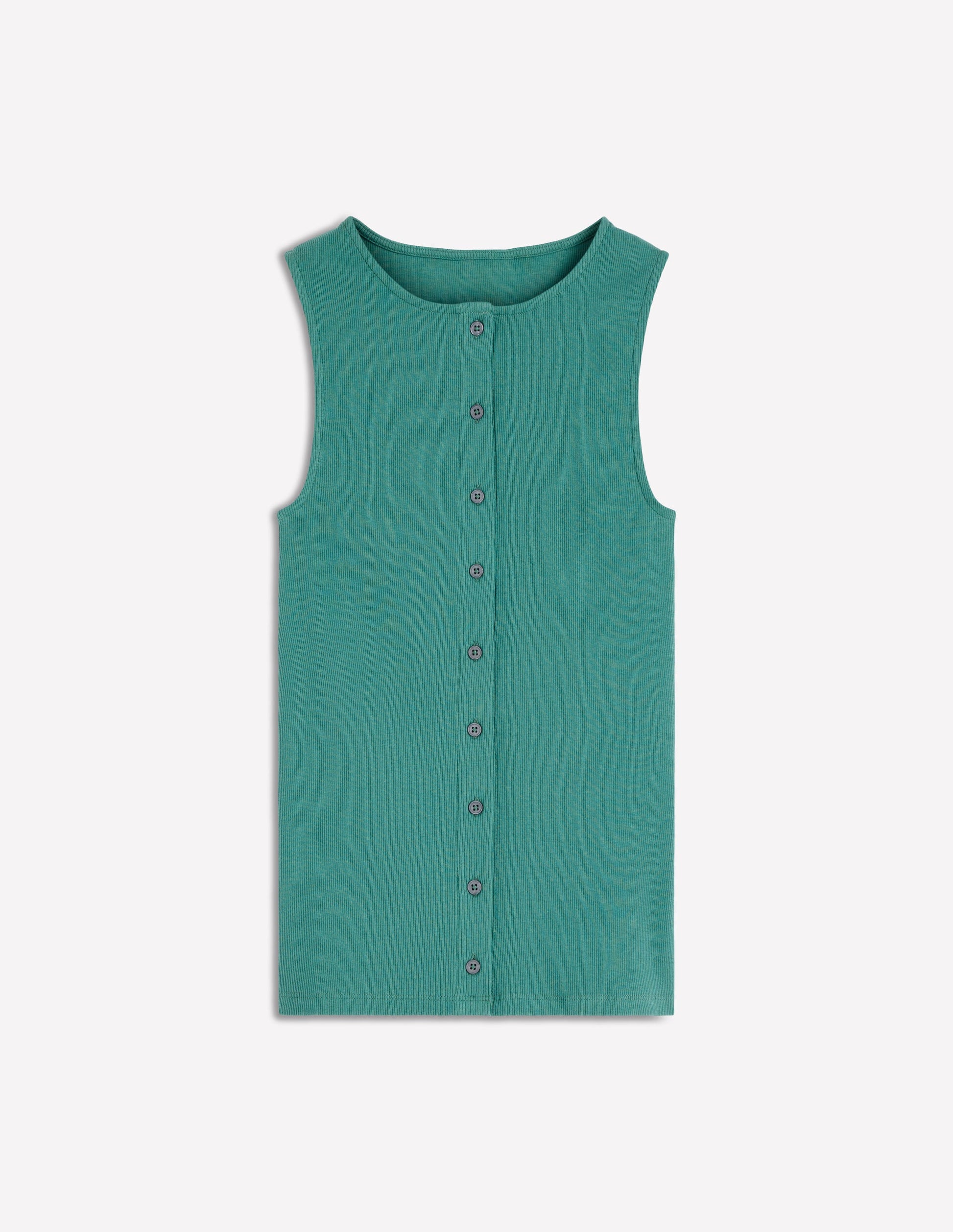 Evie Button Through Rib Vest-Deep Sea-6