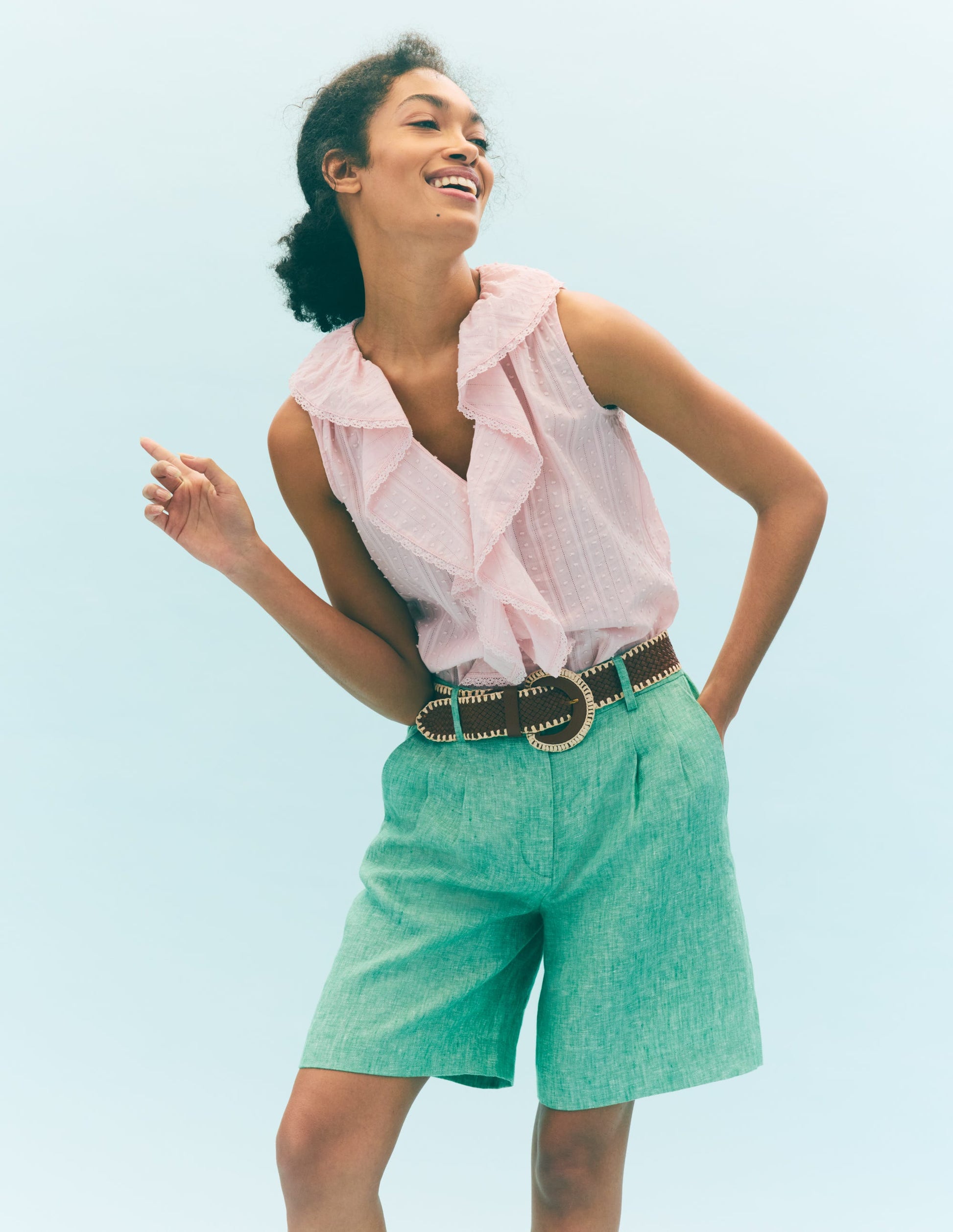 Eliza Sleeveless Top-French Pink-1