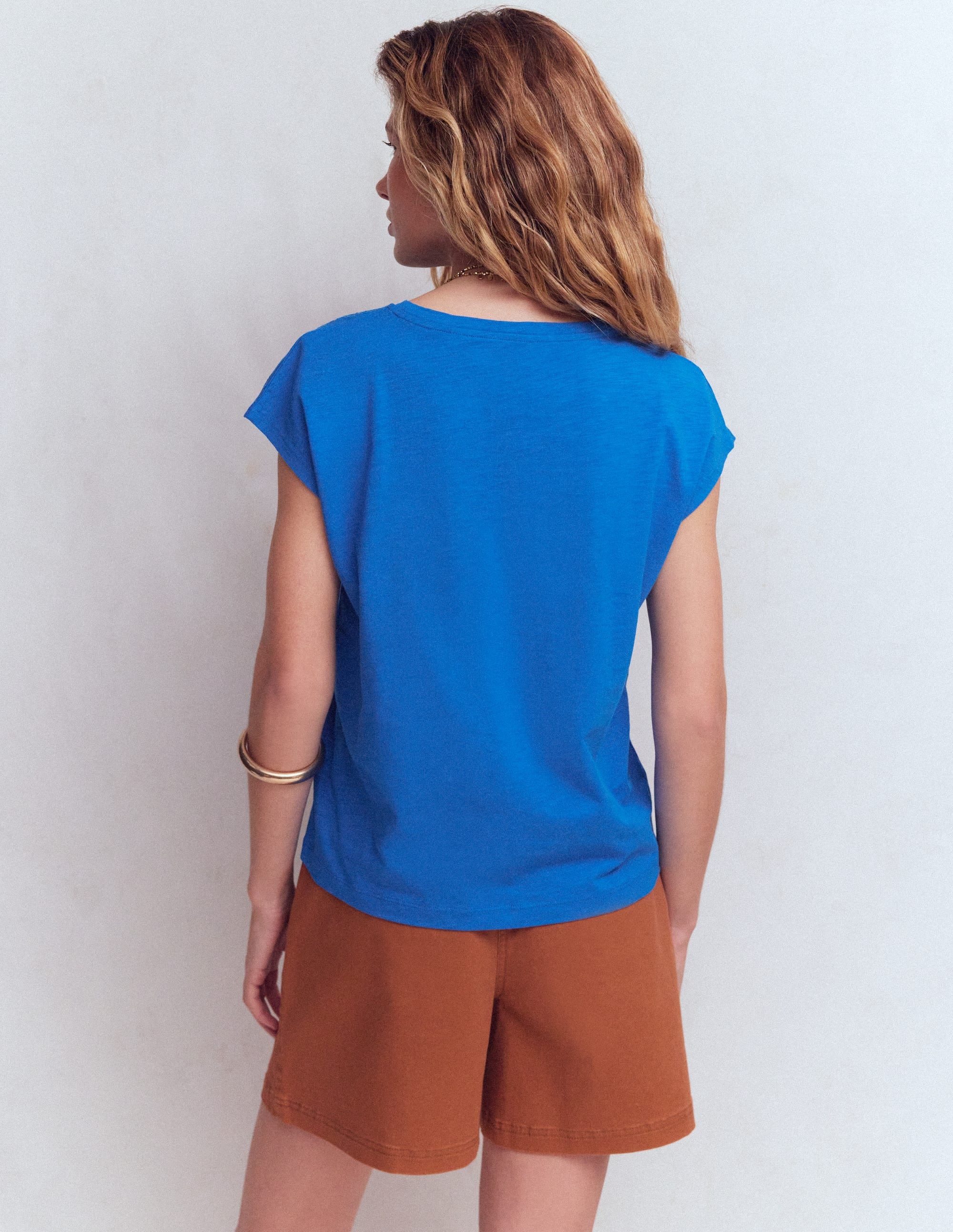 Willow Broderie T-shirt-Directoire Blue - Image 3