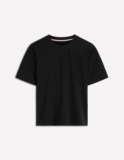 Relaxed Cotton T-shirt-Black-5