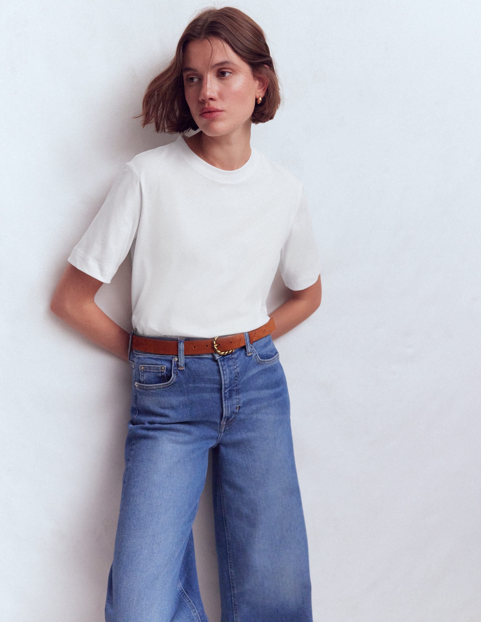 Relaxed Cotton T-shirt-White - Image 1