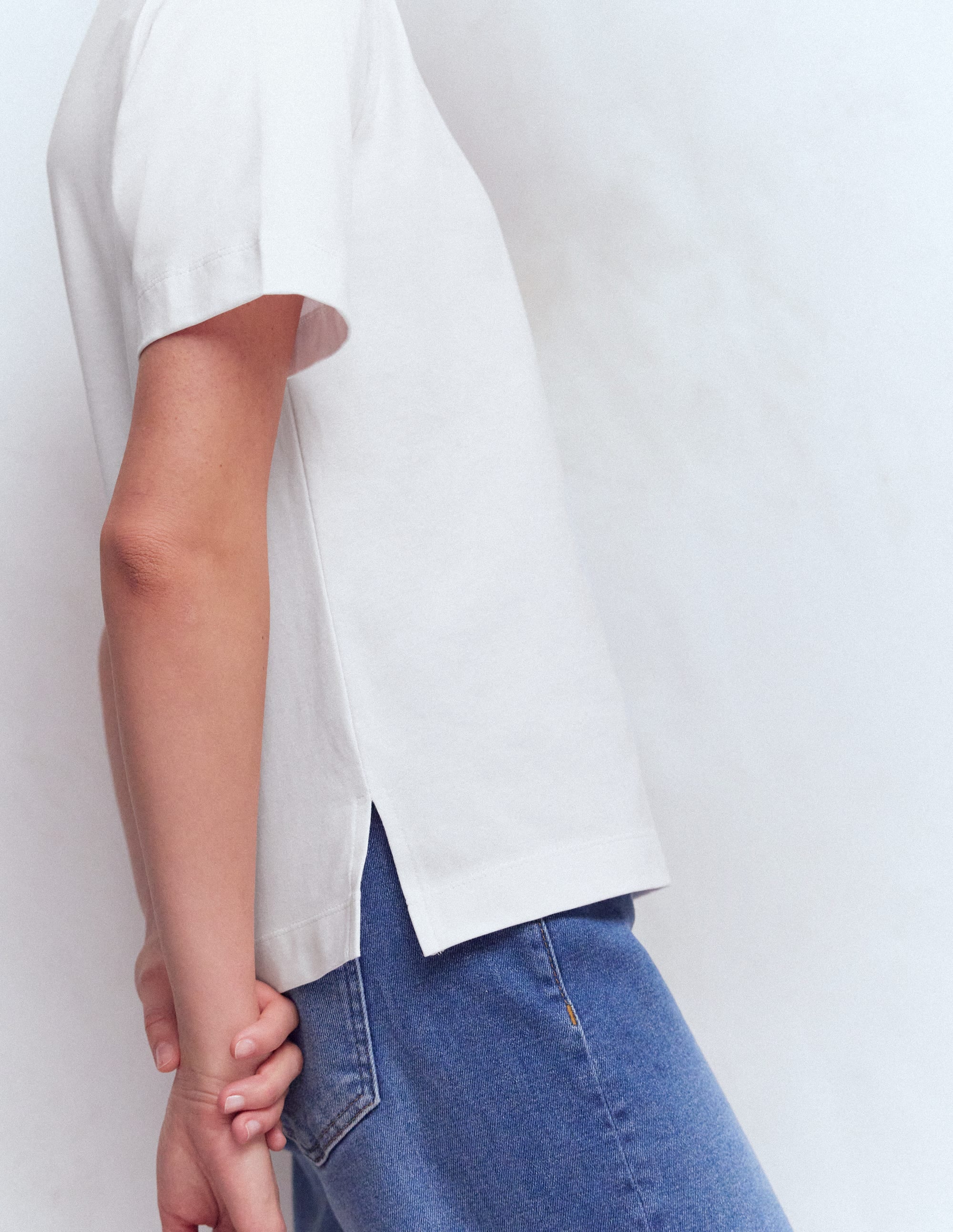 Relaxed Cotton T-shirt-White - Image 3