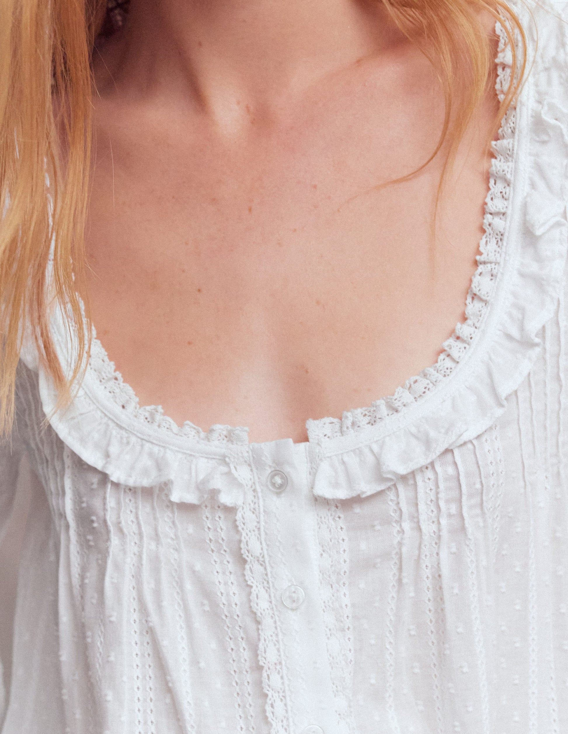 Scoop Neck Ruffle Top-White-5