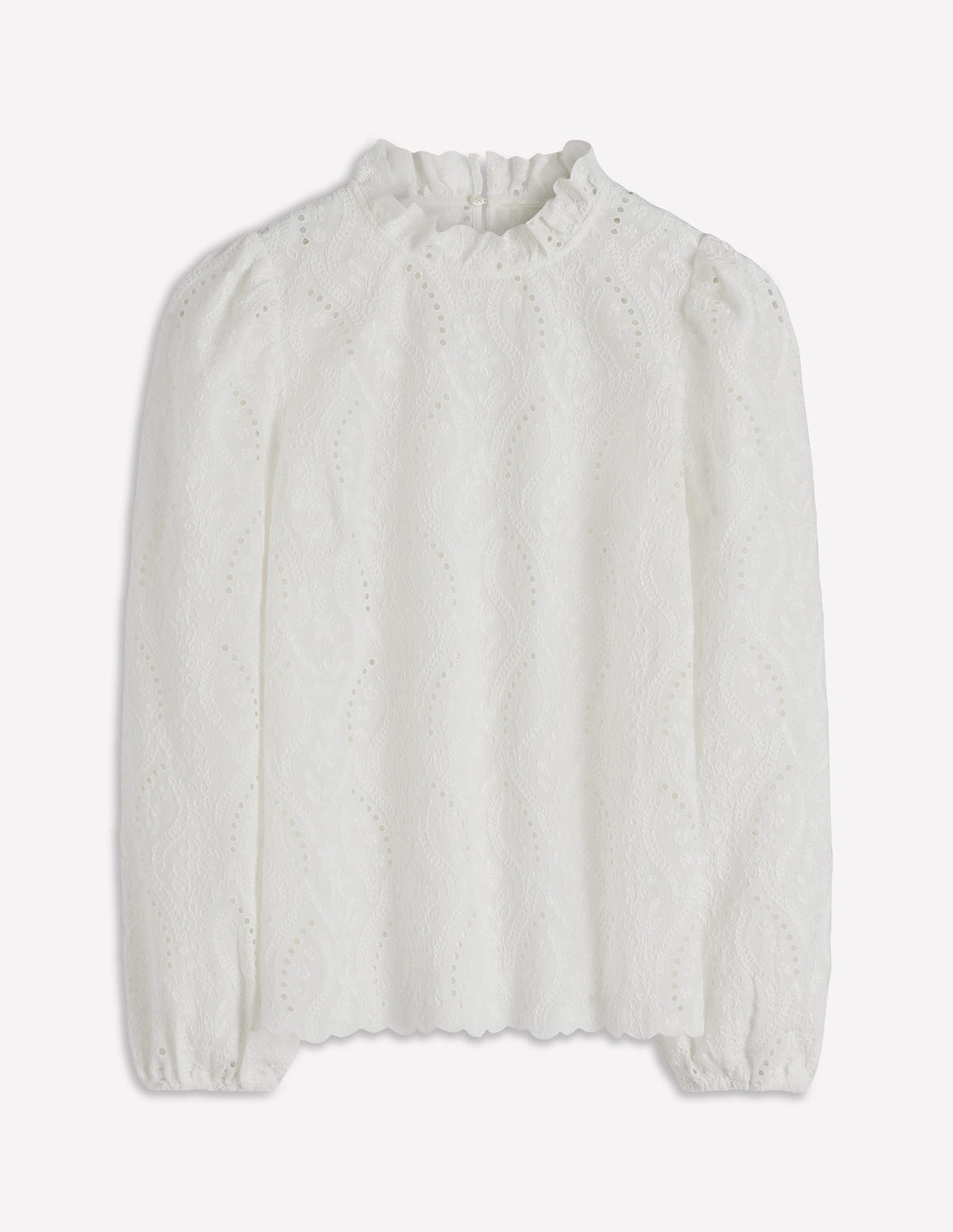 Puff Sleeve Interest Top-Ivory - Image 6