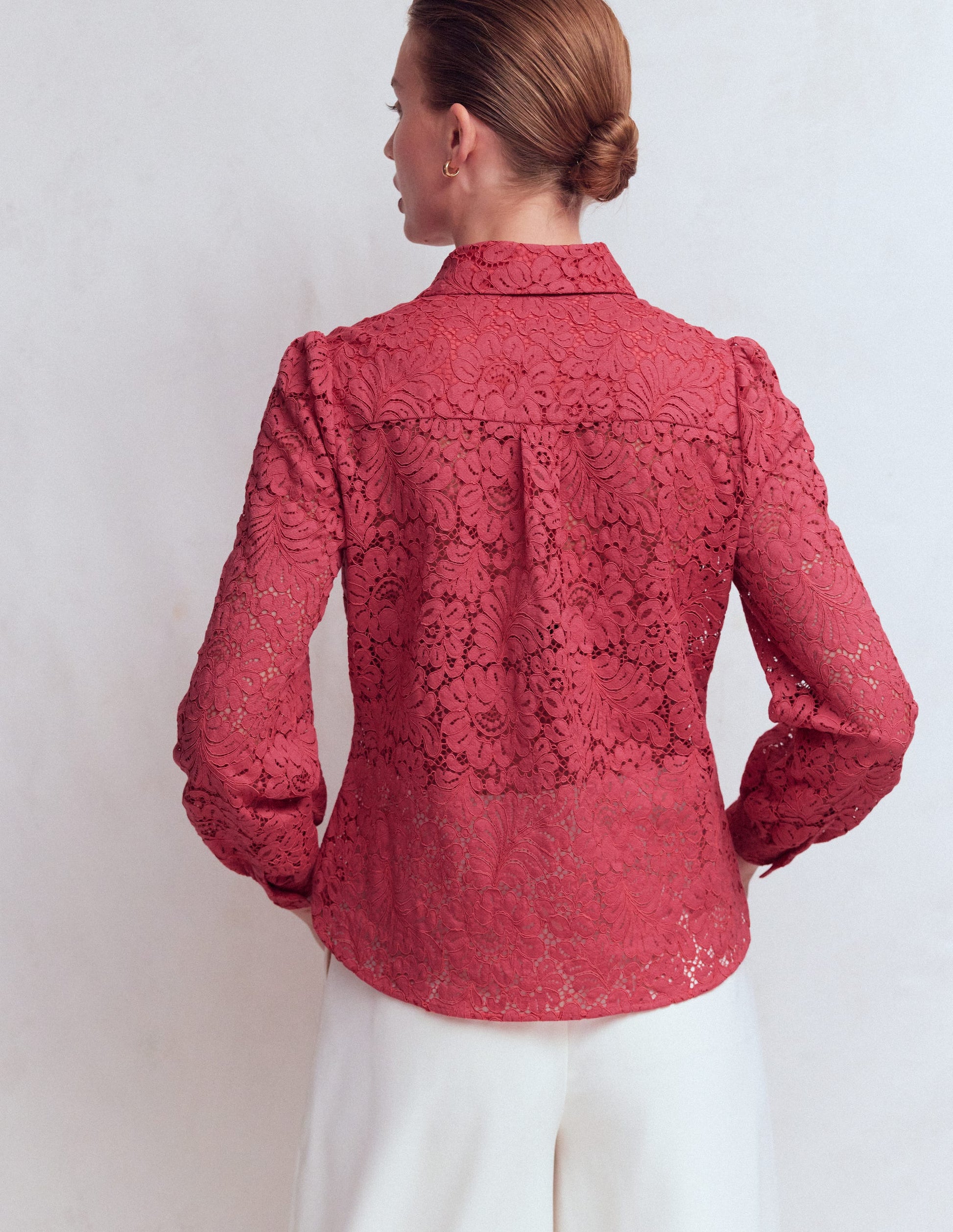 Cara Lace Shirt-Warm Heather Pink-3