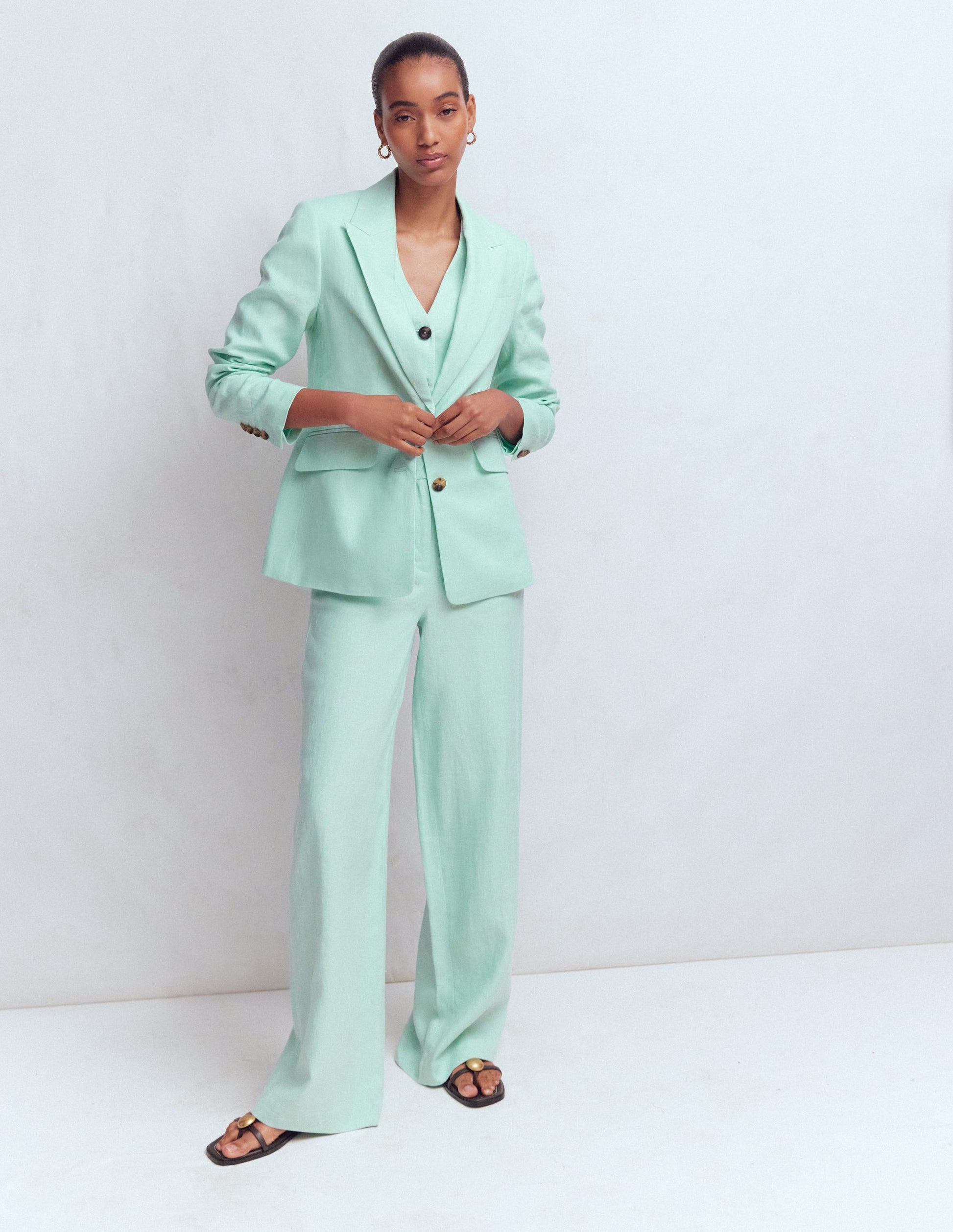 Stamford Linen Blazer-Spearmint-4