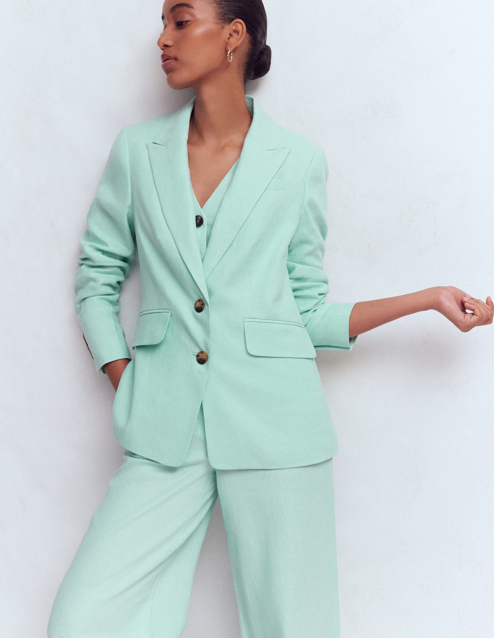 Stamford Linen Blazer-Spearmint-5