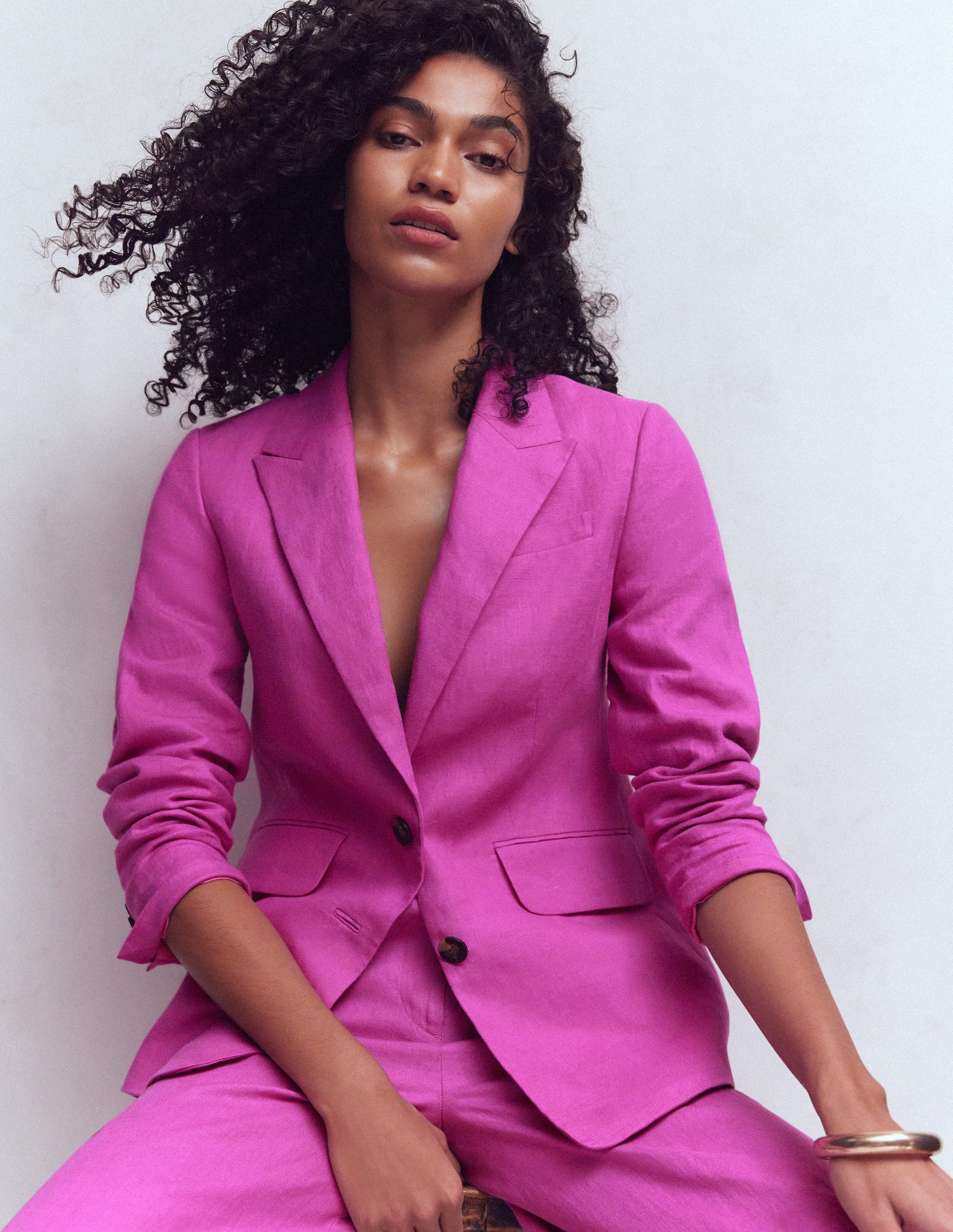 Stamford Linen Blazer-Passion Flower-1