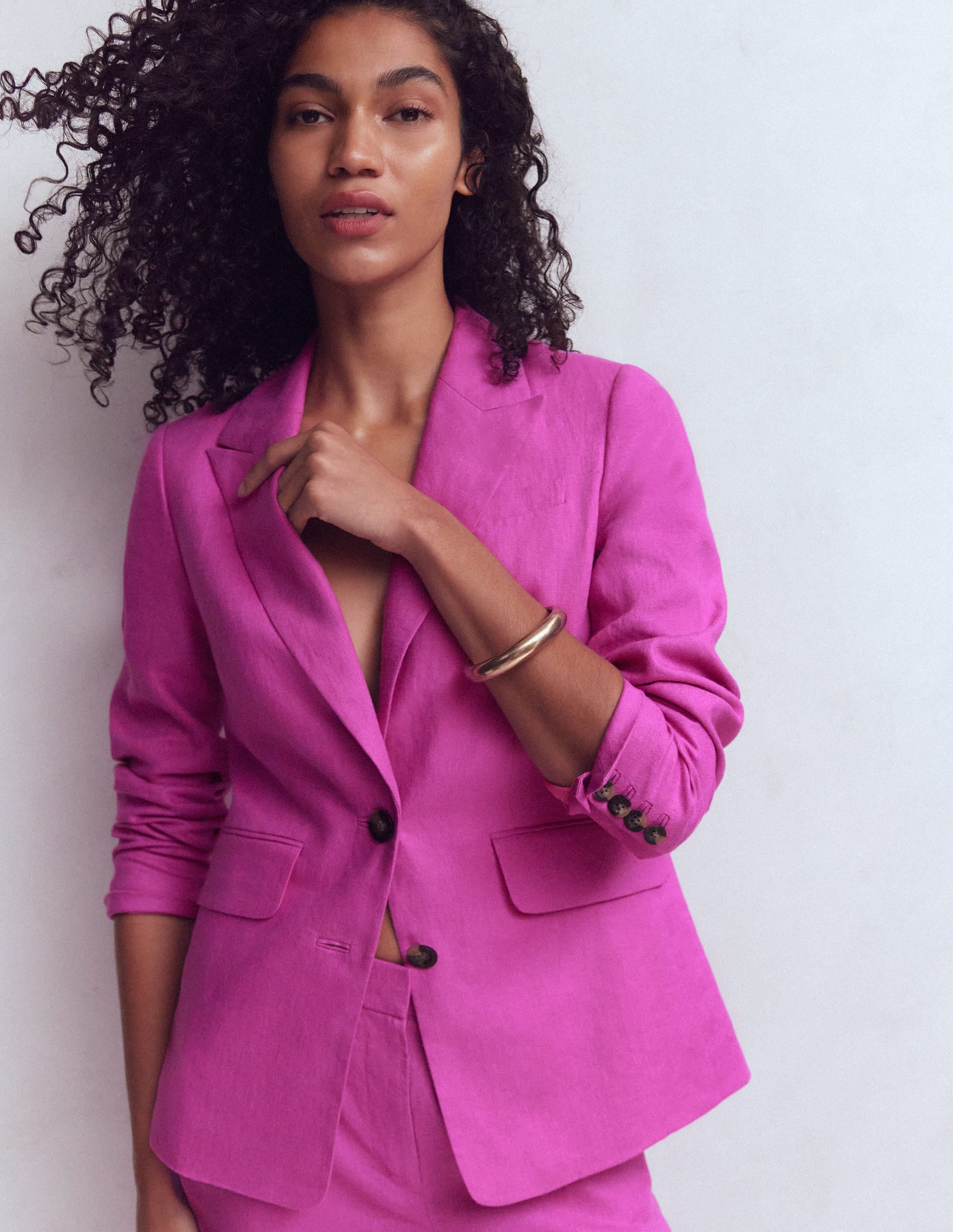 Stamford Linen Blazer-Passion Flower - Image 5