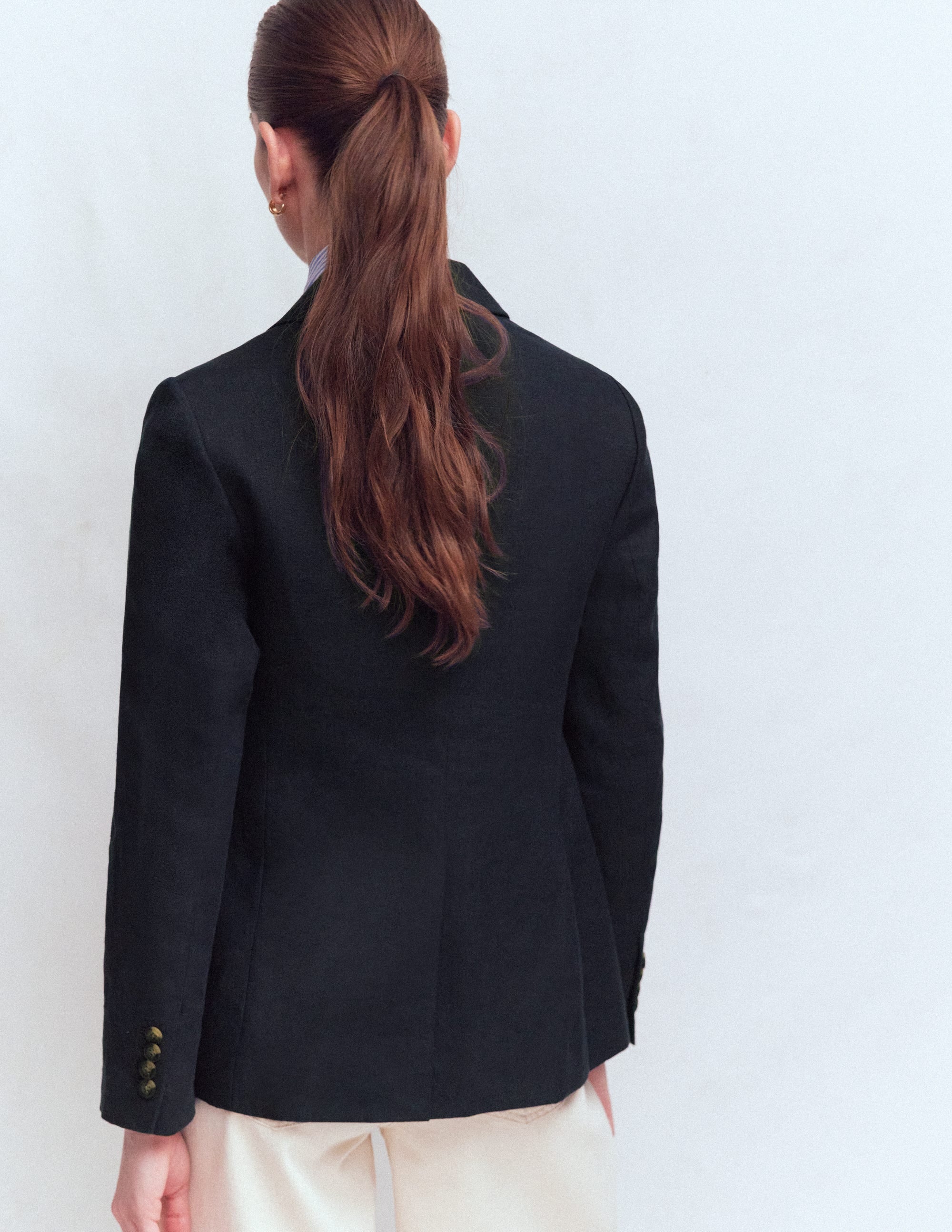 Stamford Linen Blazer-Navy - Image 3