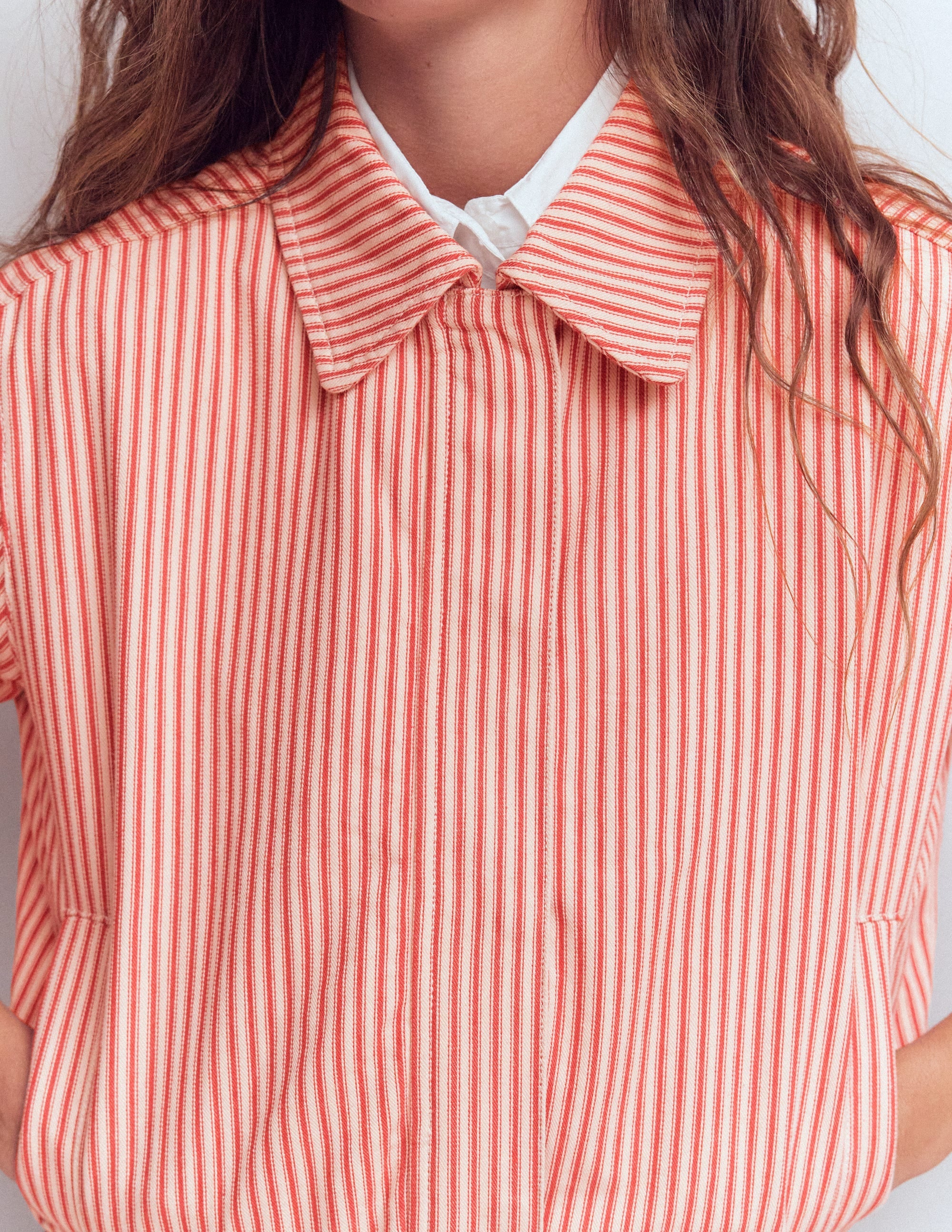 Harrington Jacket-Red Tram Stripe - Image 2